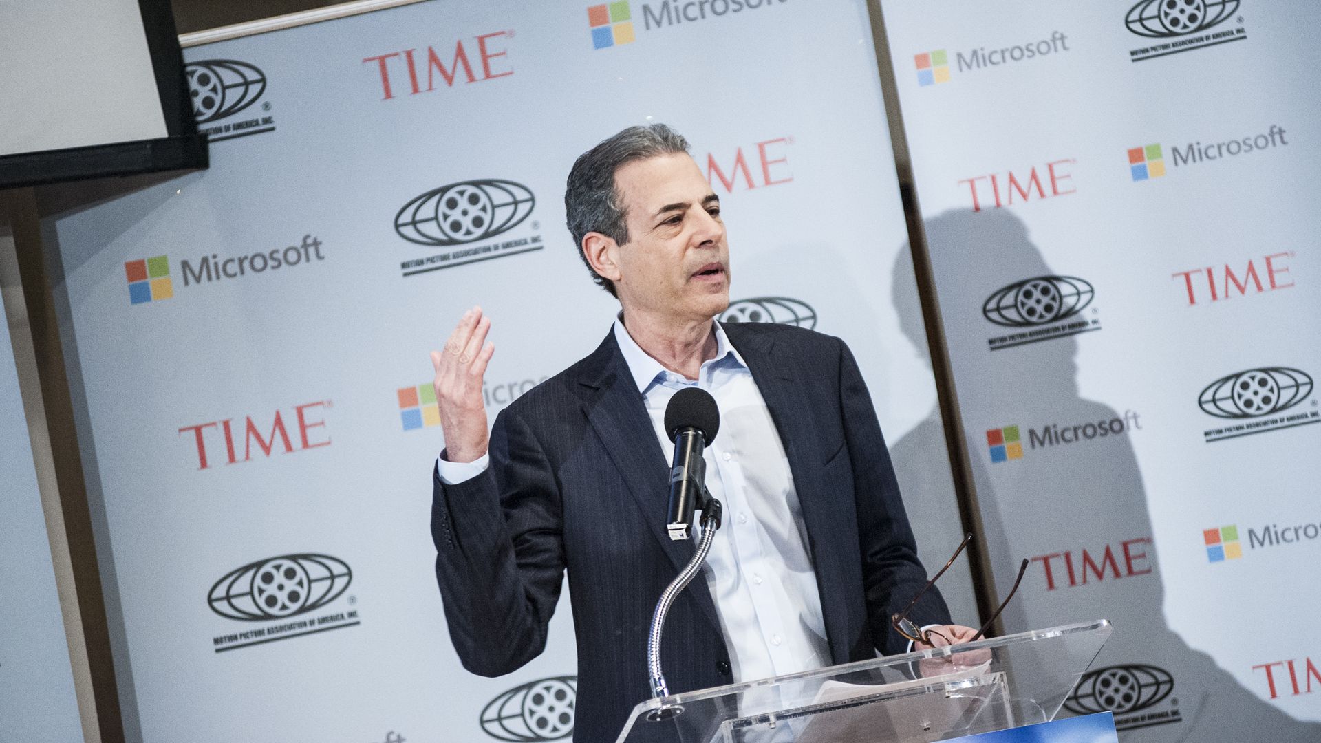 Richard Stengel standing at podium 