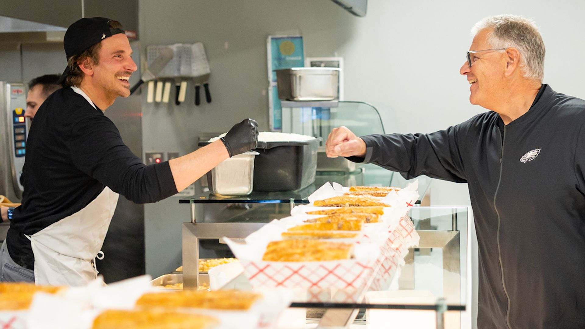 Bradley Cooper and Jeff Stoutland