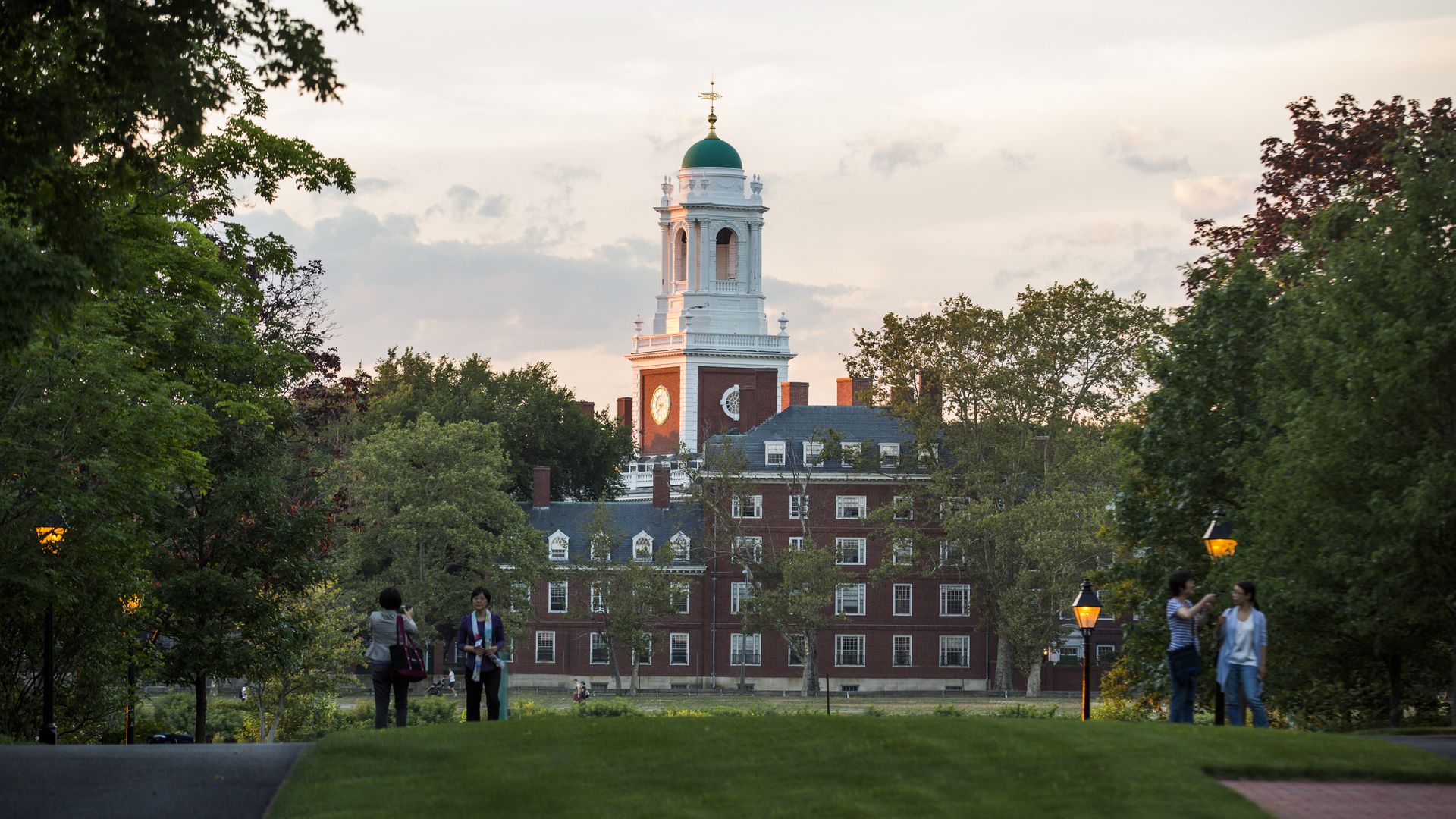 The campus of Harvard Business School and Harvard University, July 26, 2016 in Boston, Massachusetts. Harvard, one of the most prestigious business schools in the world, emphasizes the case method in the classroom. (Photo by Brooks Kraft/Corbis via Getty Images)