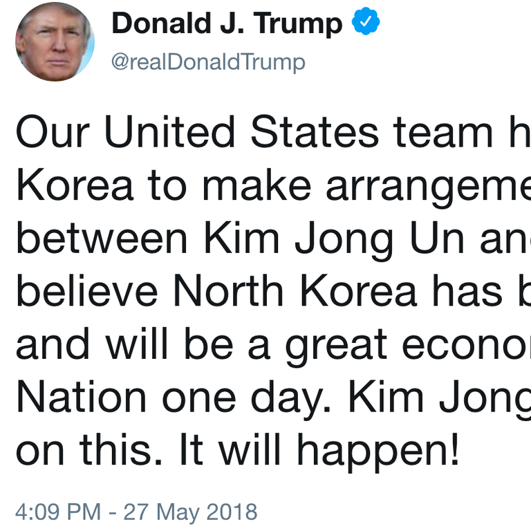 Trump tweets 'very nice note' from North Korea's Kim Jong-un