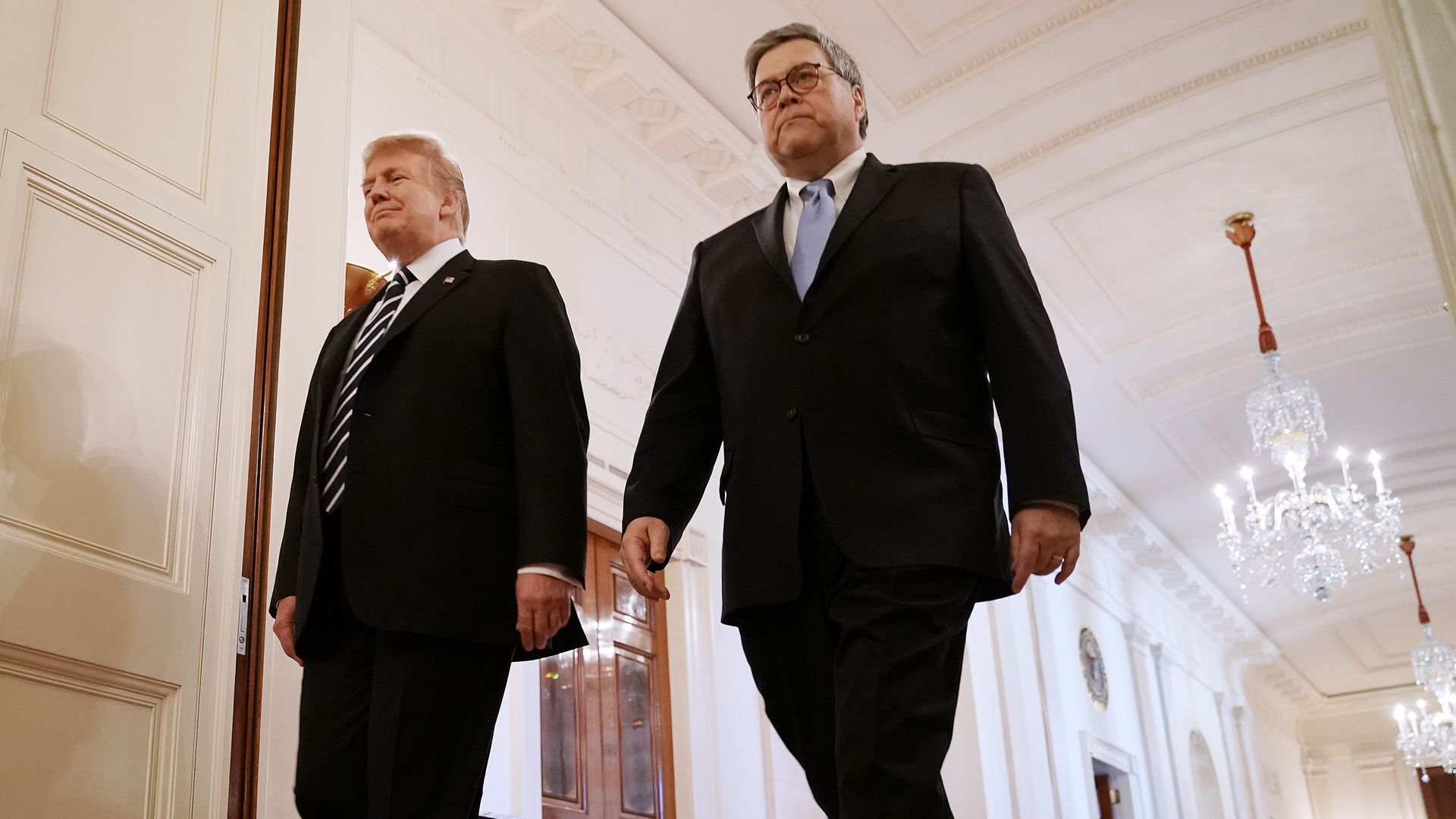 President Donald Trump and Attorney General William Barr