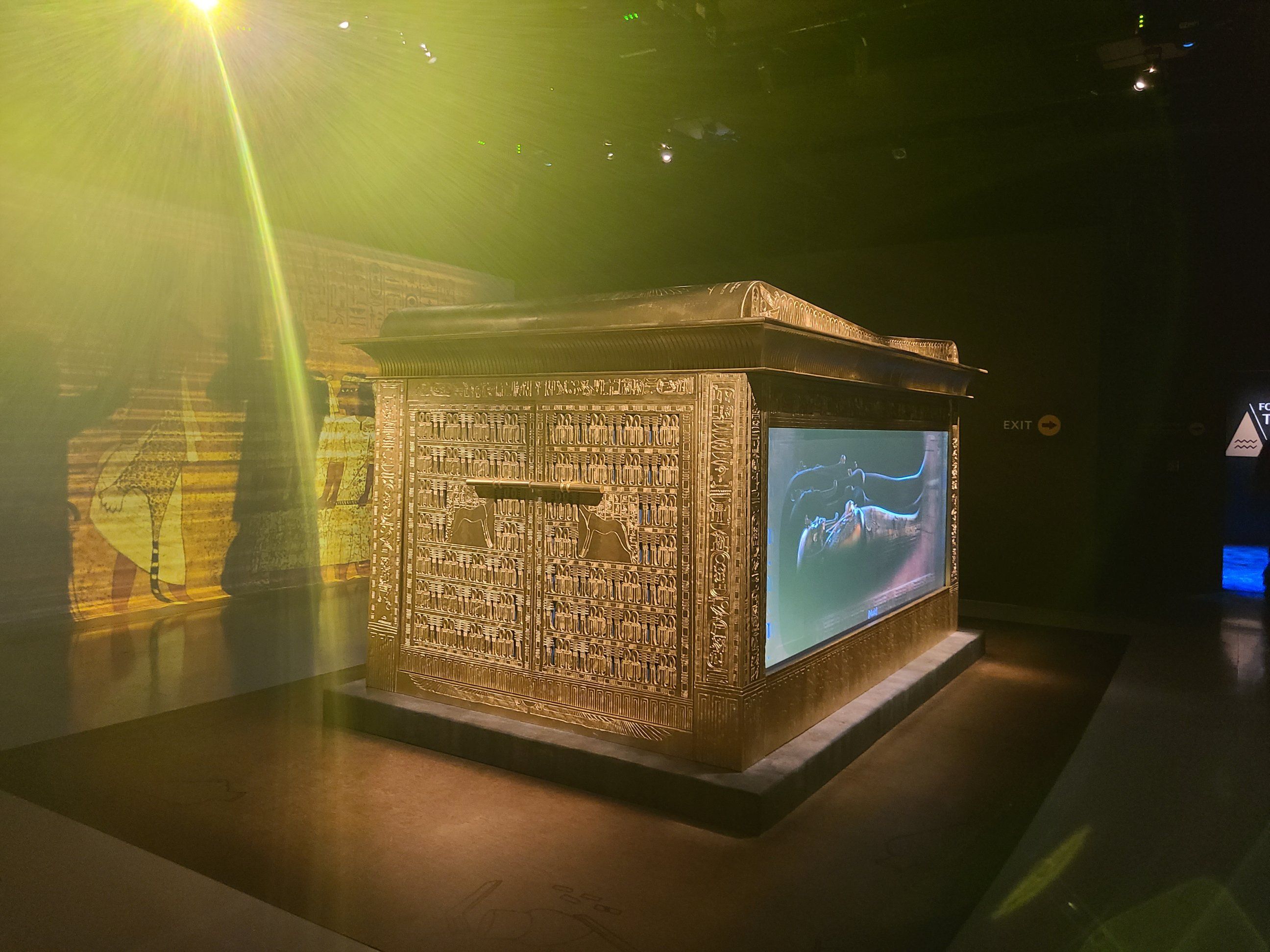 A replica of King Tut's golden burial shrine
