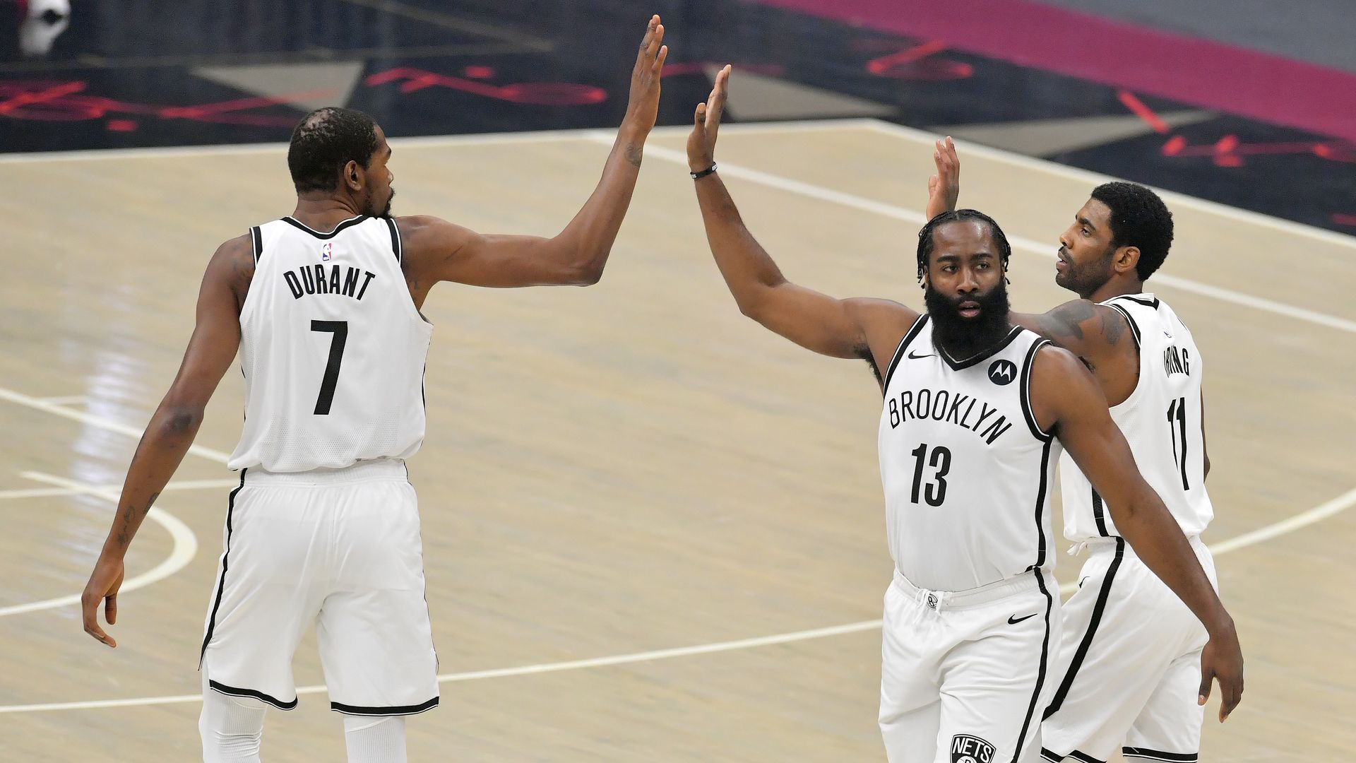 Kevin Durant, James Harden and Kyrie Irving