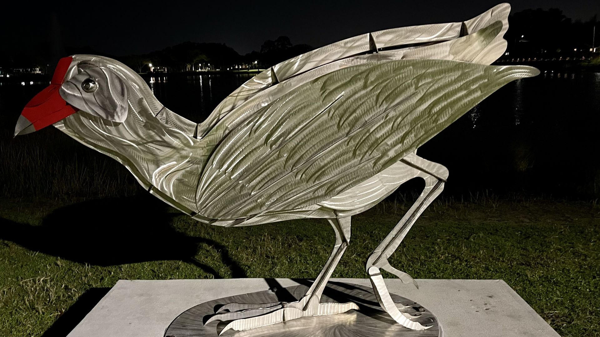 statue of a Muscovy duck