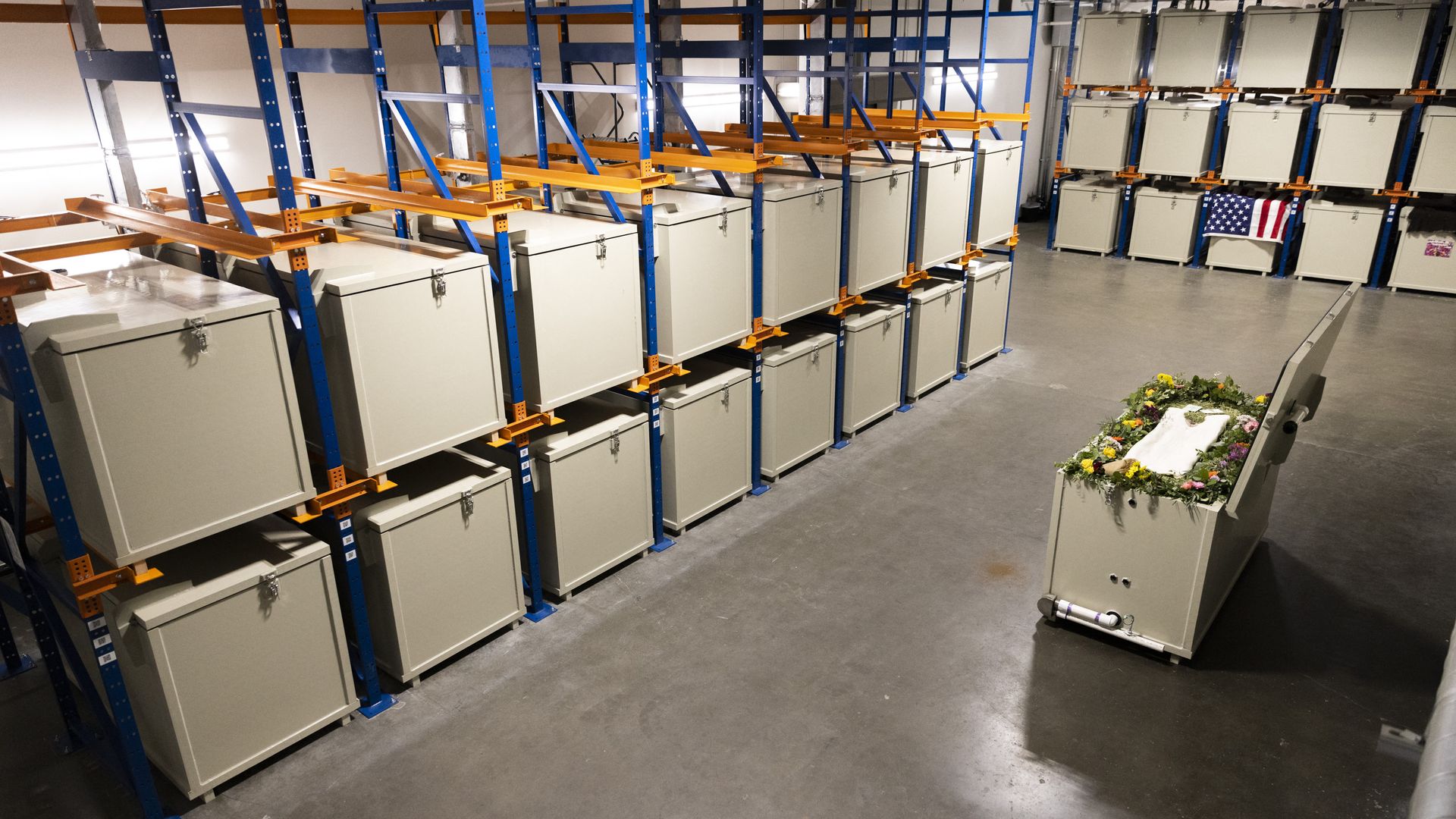  A demonstration "vessel" for the deceased is pictured among other vessels.