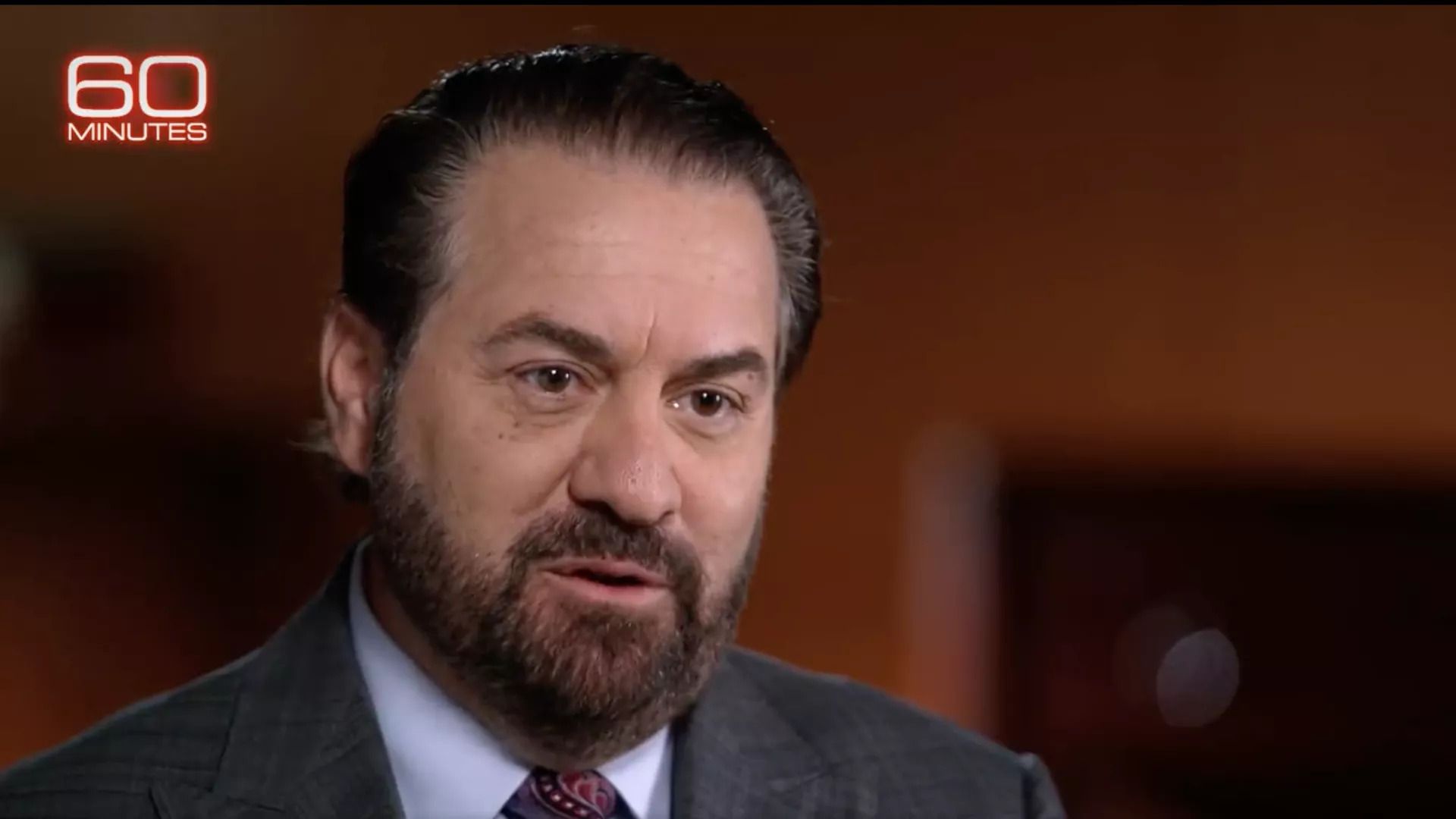 Arizona Attorney General Mark Brnovich speaks during an interview with Sixty Minutes