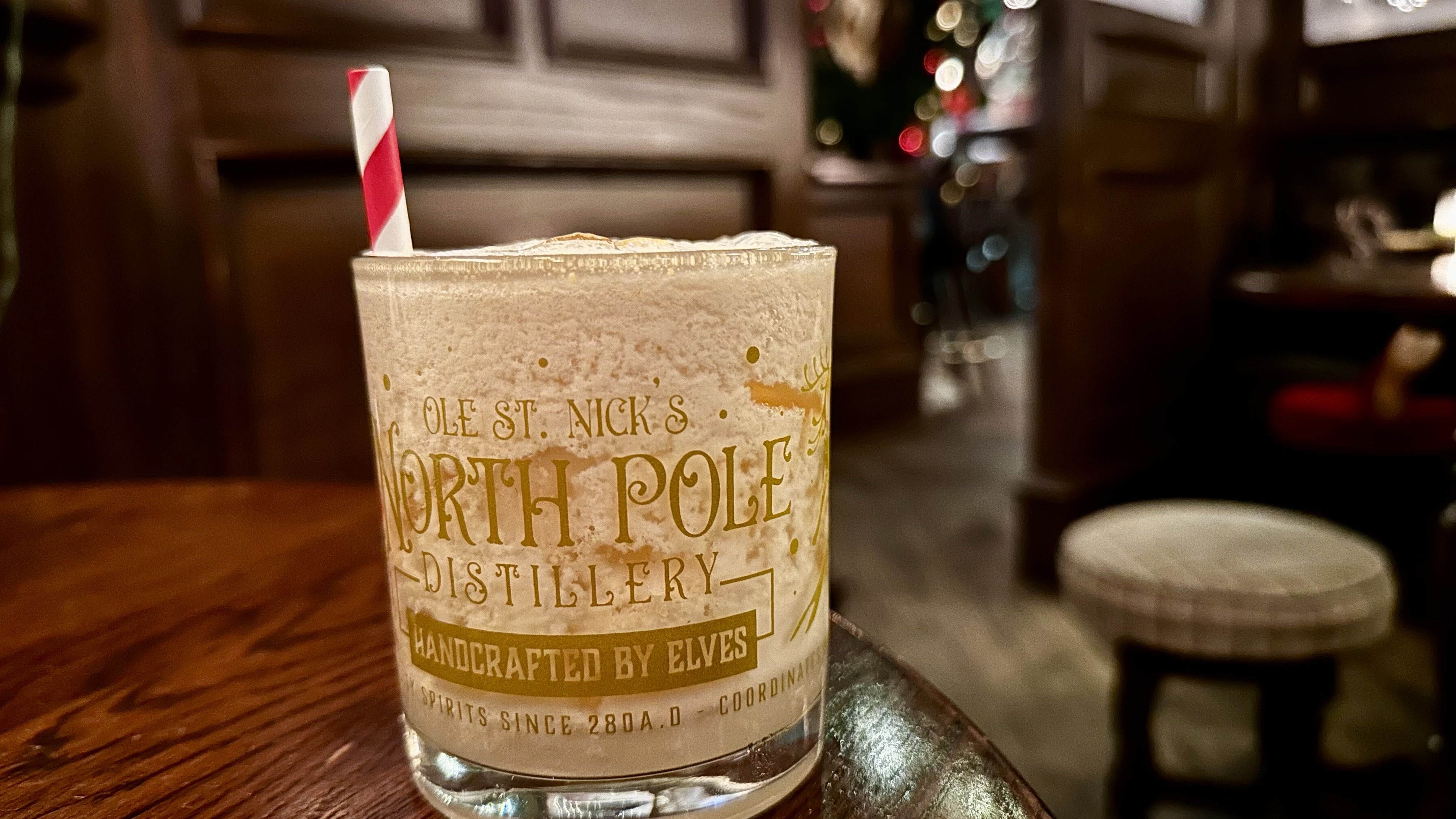 A photo of a creamy cocktail