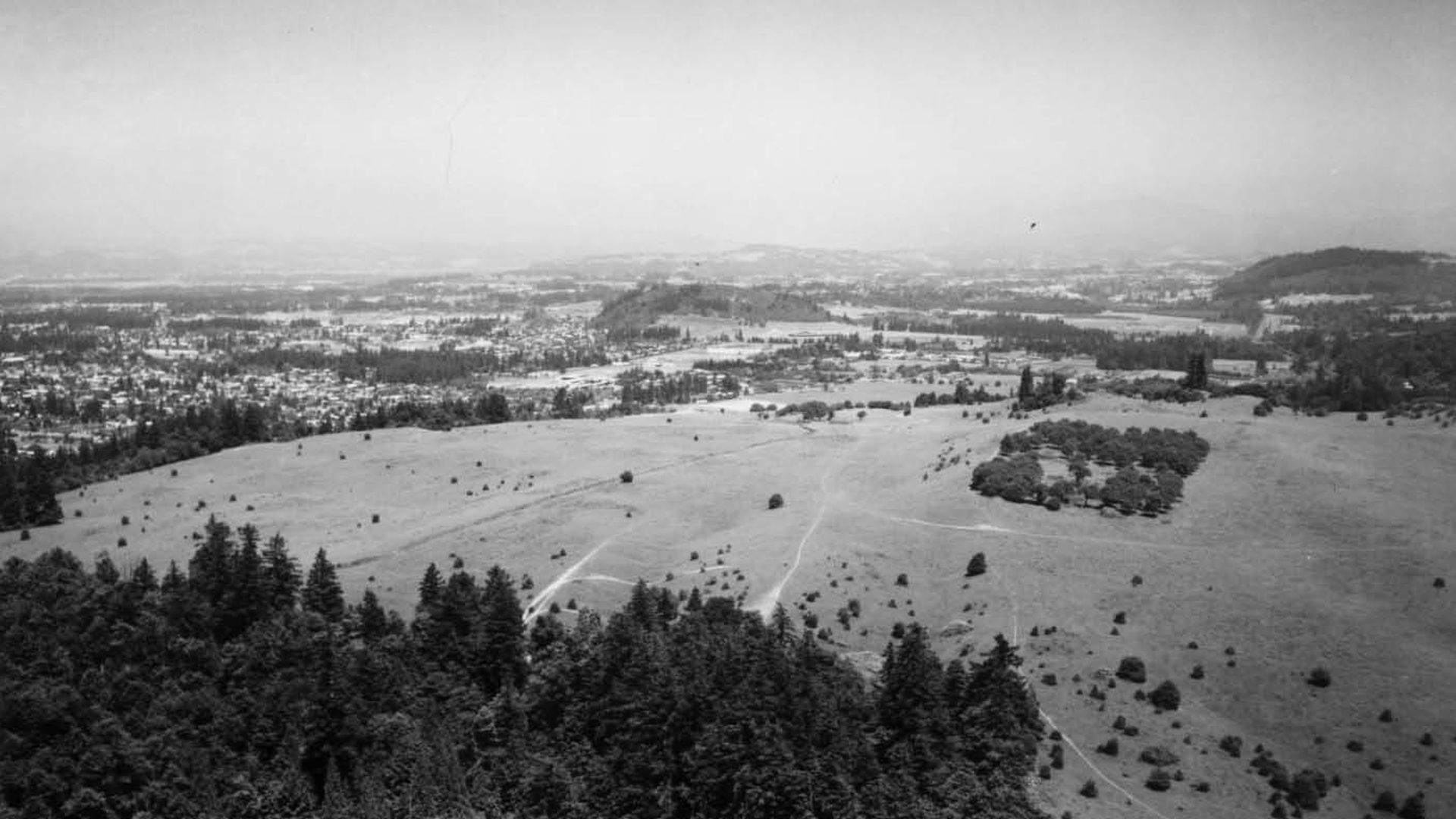 An aerial photo of Powell Butte
