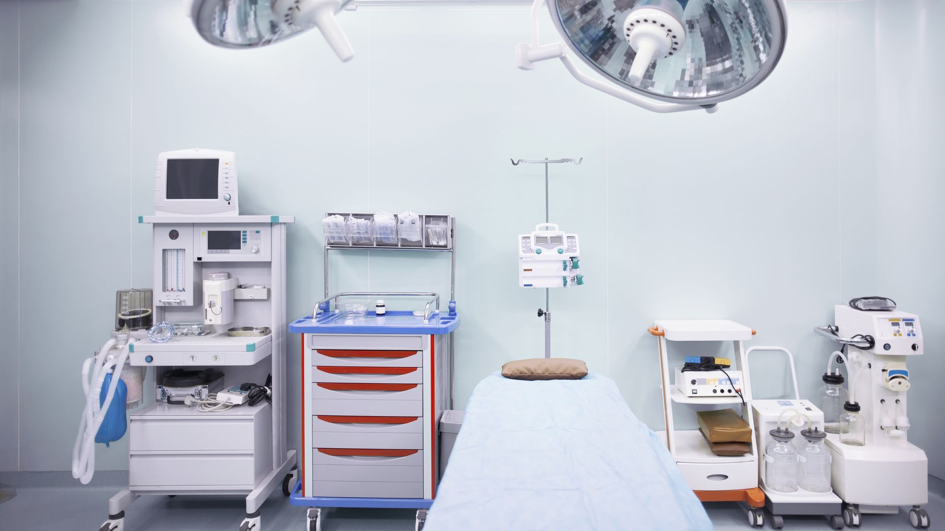 Hospital room with medical equipment