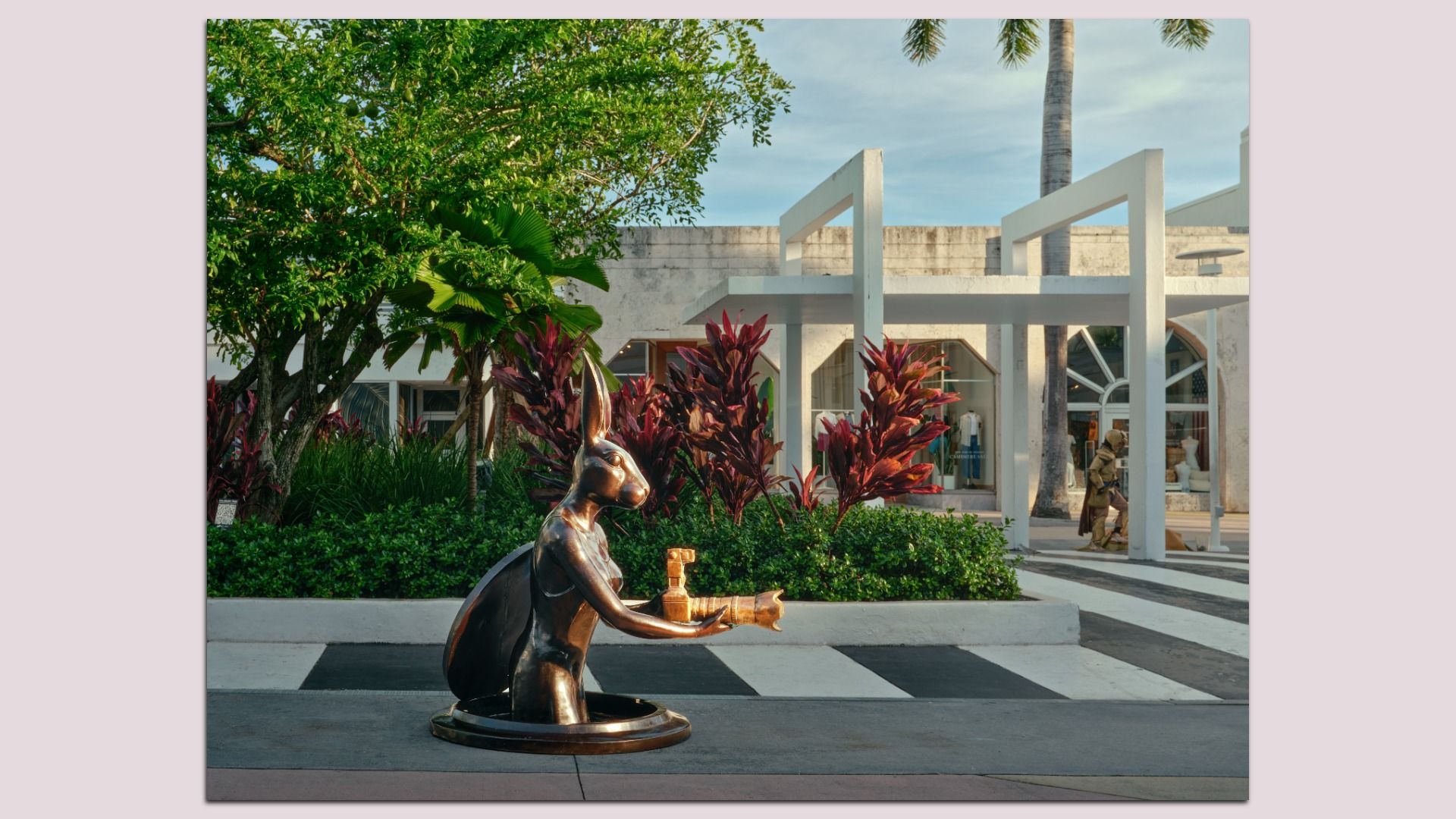 Watch Out for Paparazzi Rabbit bronze sculpture by internationally acclaimed artist duo Gillie and Marc