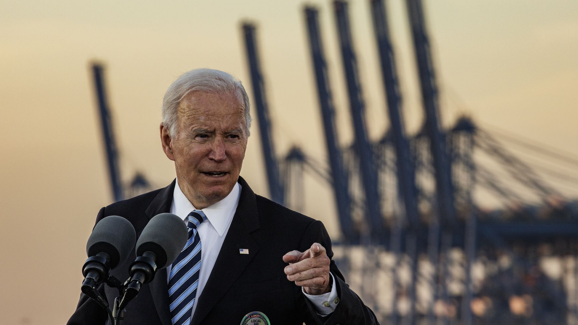 President Biden speaking in Baltimore on Nov. 10.