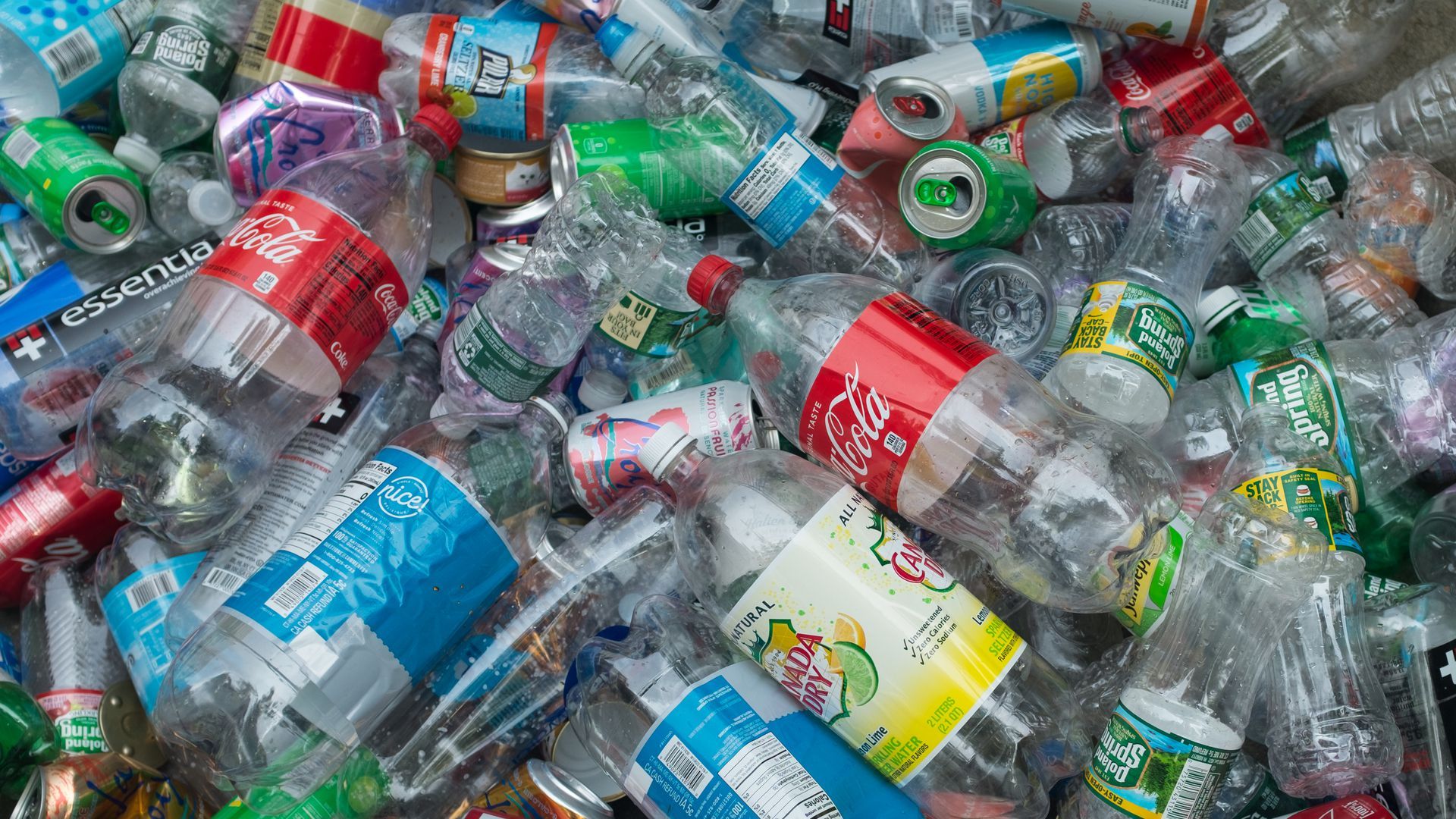 Empty plastic bottles