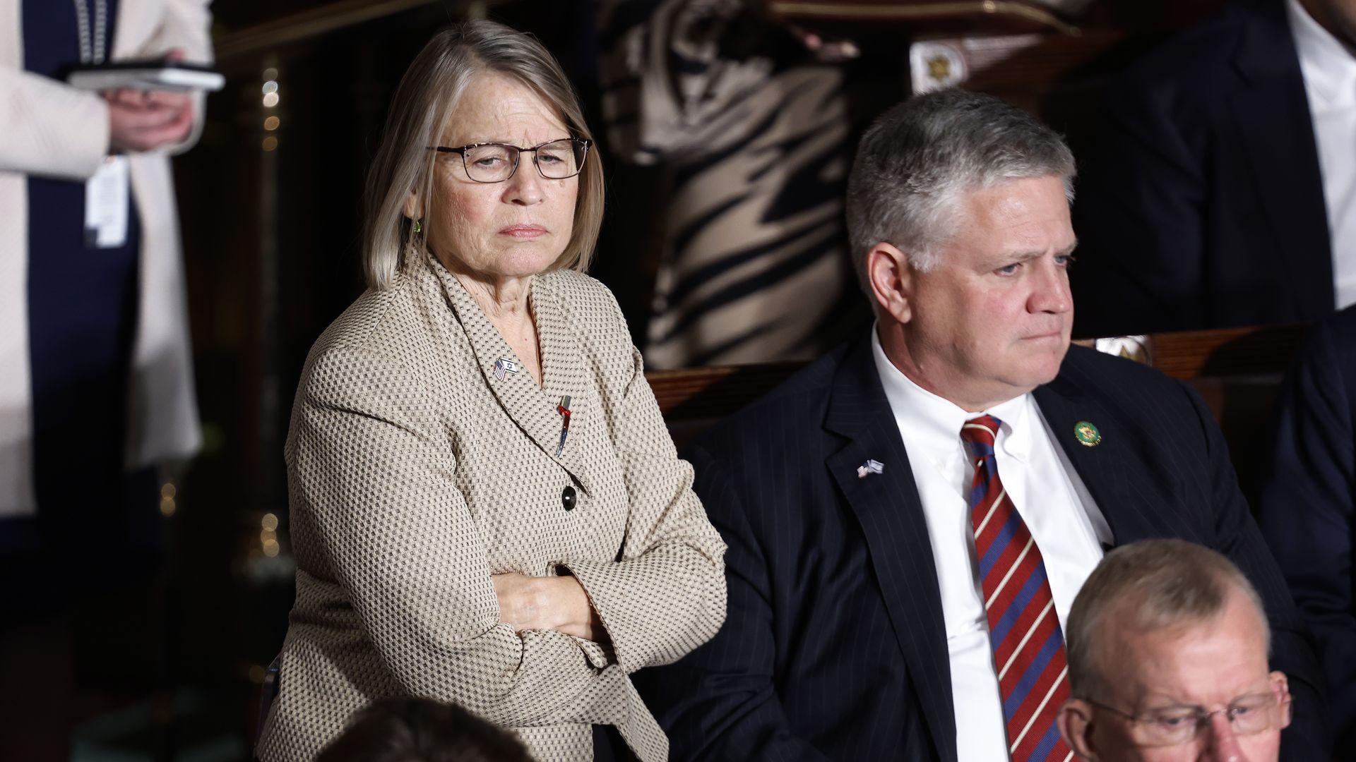 Rep. Mariannette Miller-Meeks (R-IA) casts her vote as the House of Representatives holds its second round of voting for a new Speaker of the House at the U.S. Capitol on October 18, 2023 in Washington, DC. 