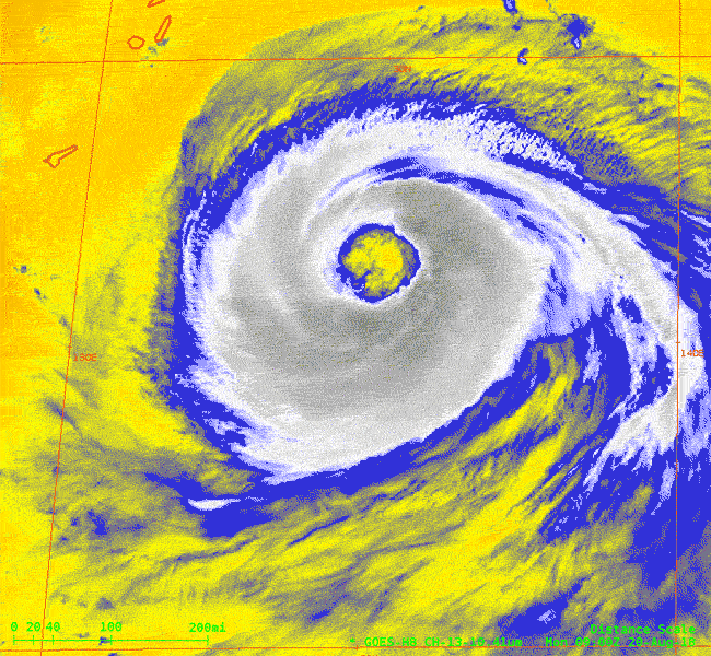 Satellite loop of Typhoon Soulik on Aug. 20, 2018.
