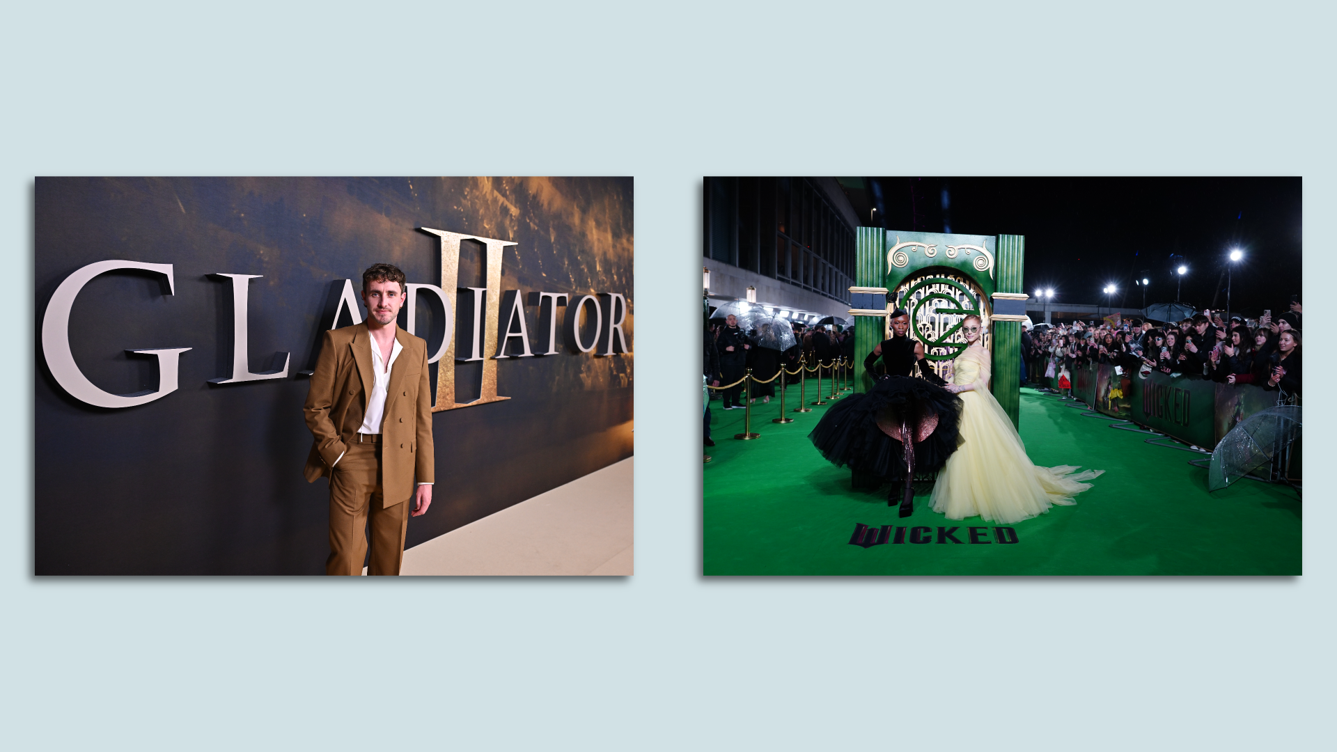 Photos from the premieres of "Gladiator II" and "Wicked"