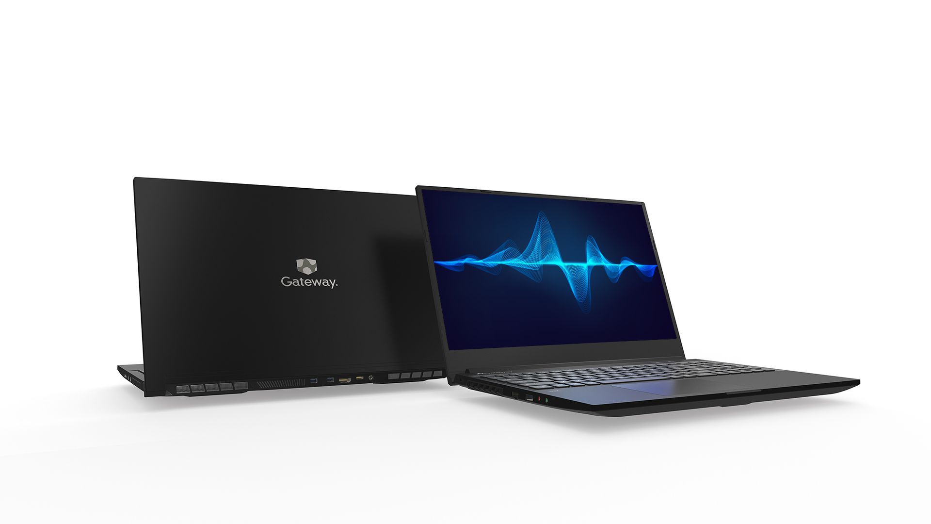 A photo of two of the new Gateway-branded laptops being sold by Walmart