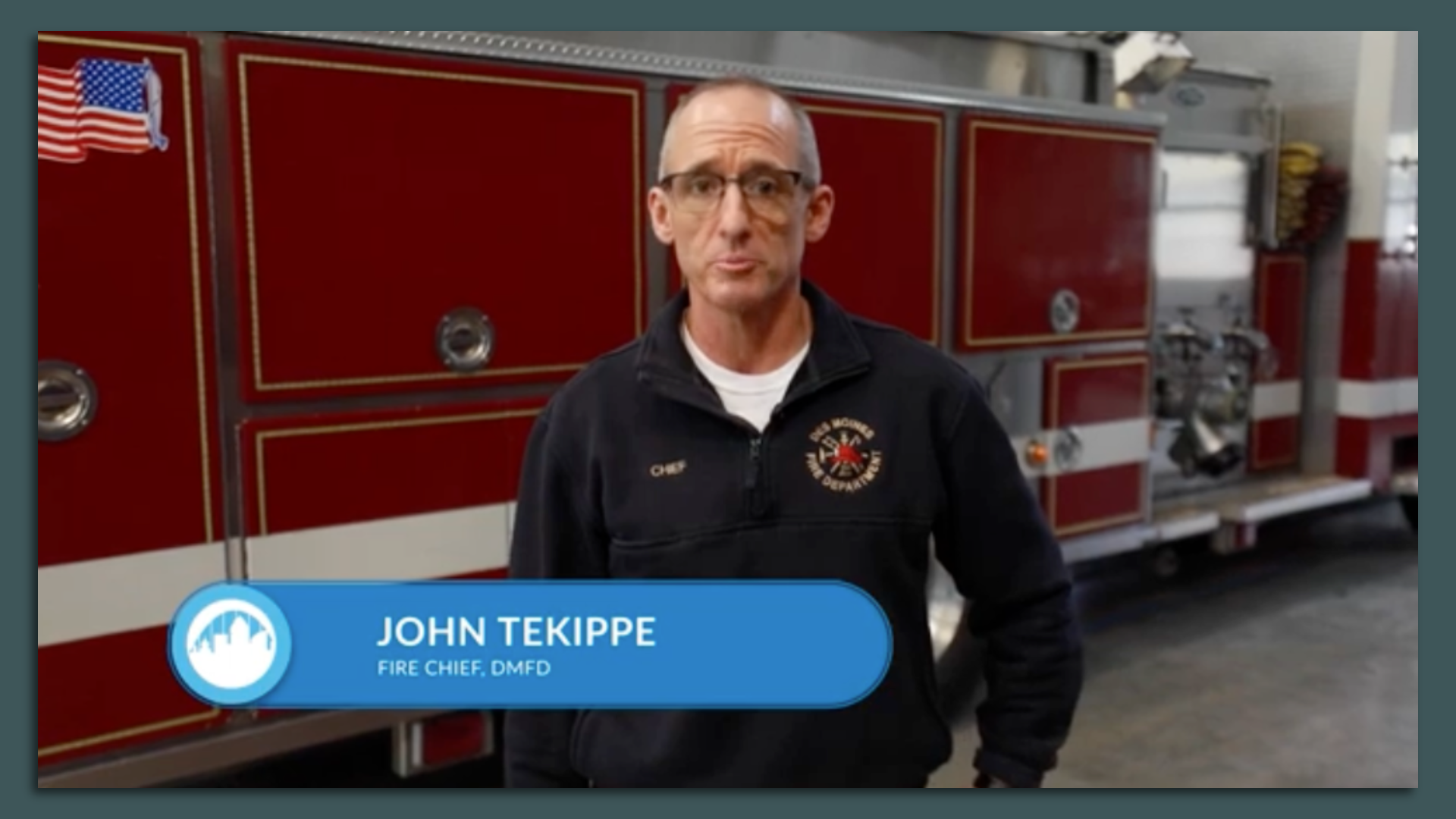 A photo of Des Moines' fire chief.