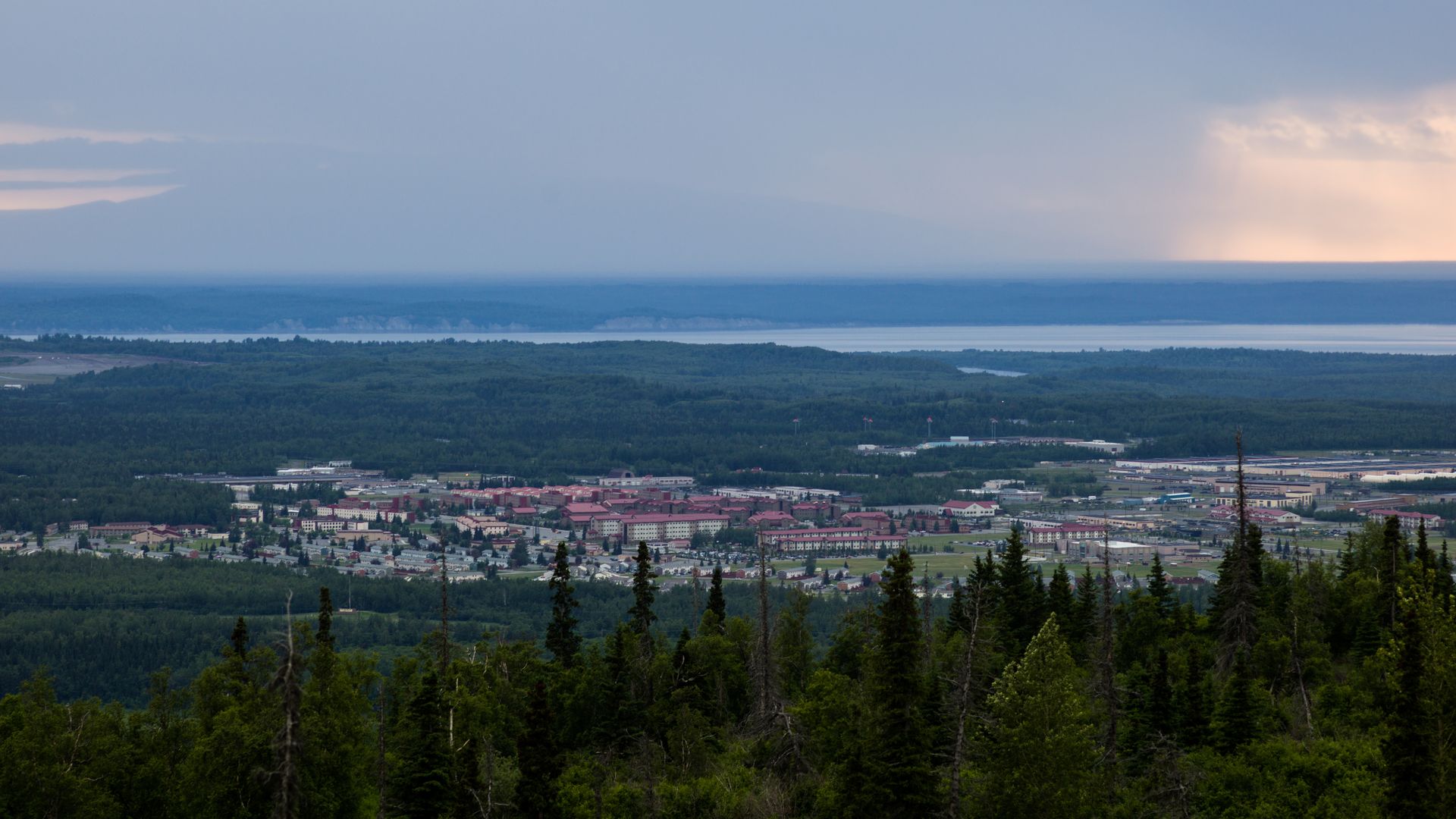 Joint Base Elmendorf-Richardson, as seen from Arctic Valley. 