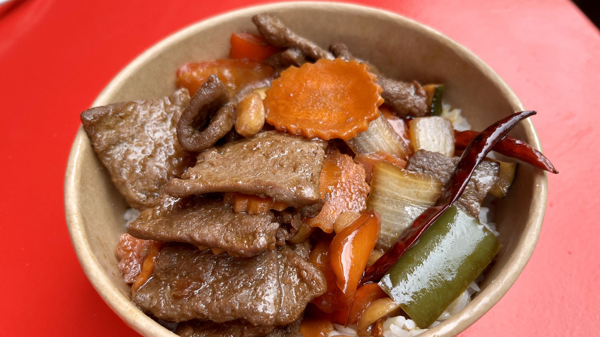 bowl of beef and rice