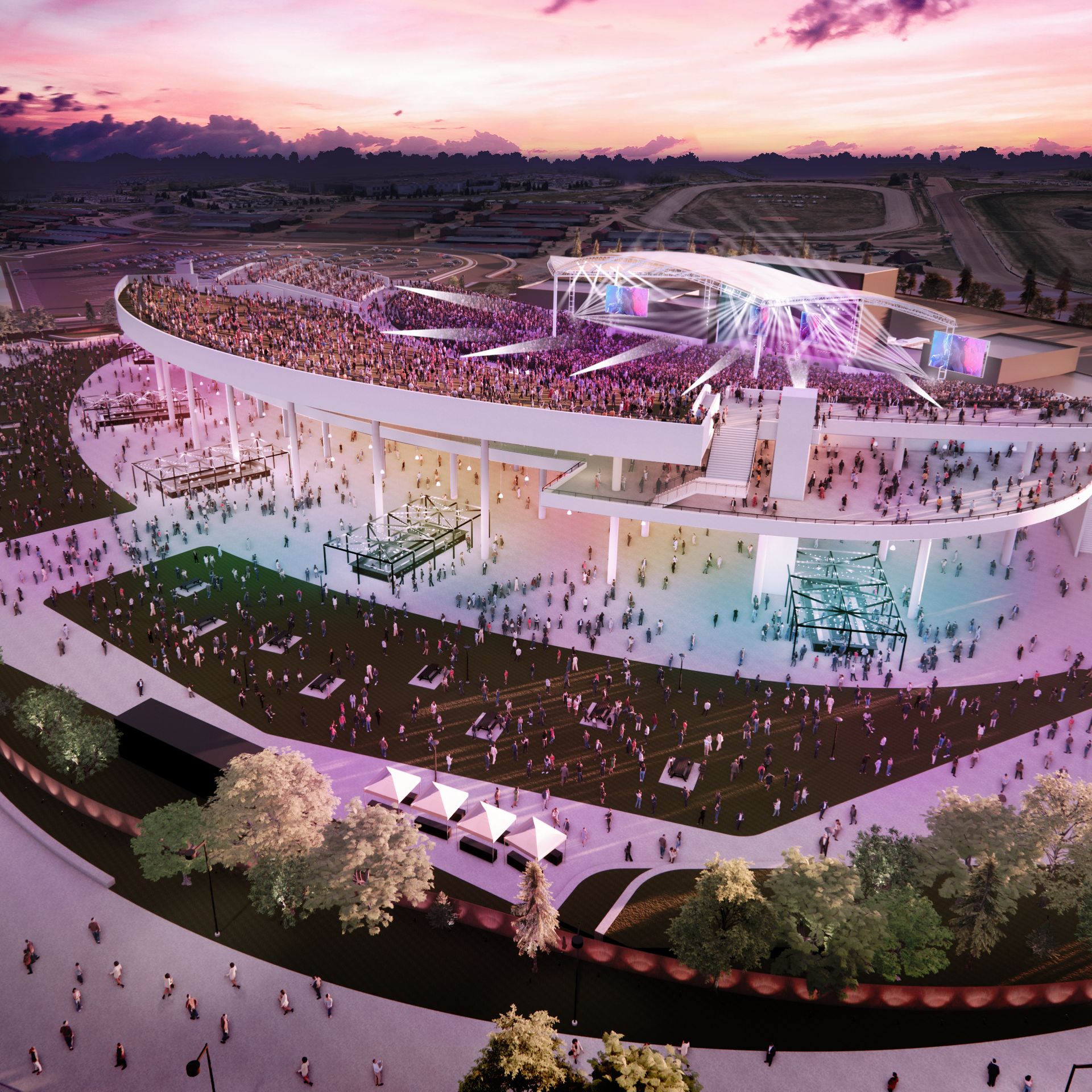 A rendering of an amphitheater 
