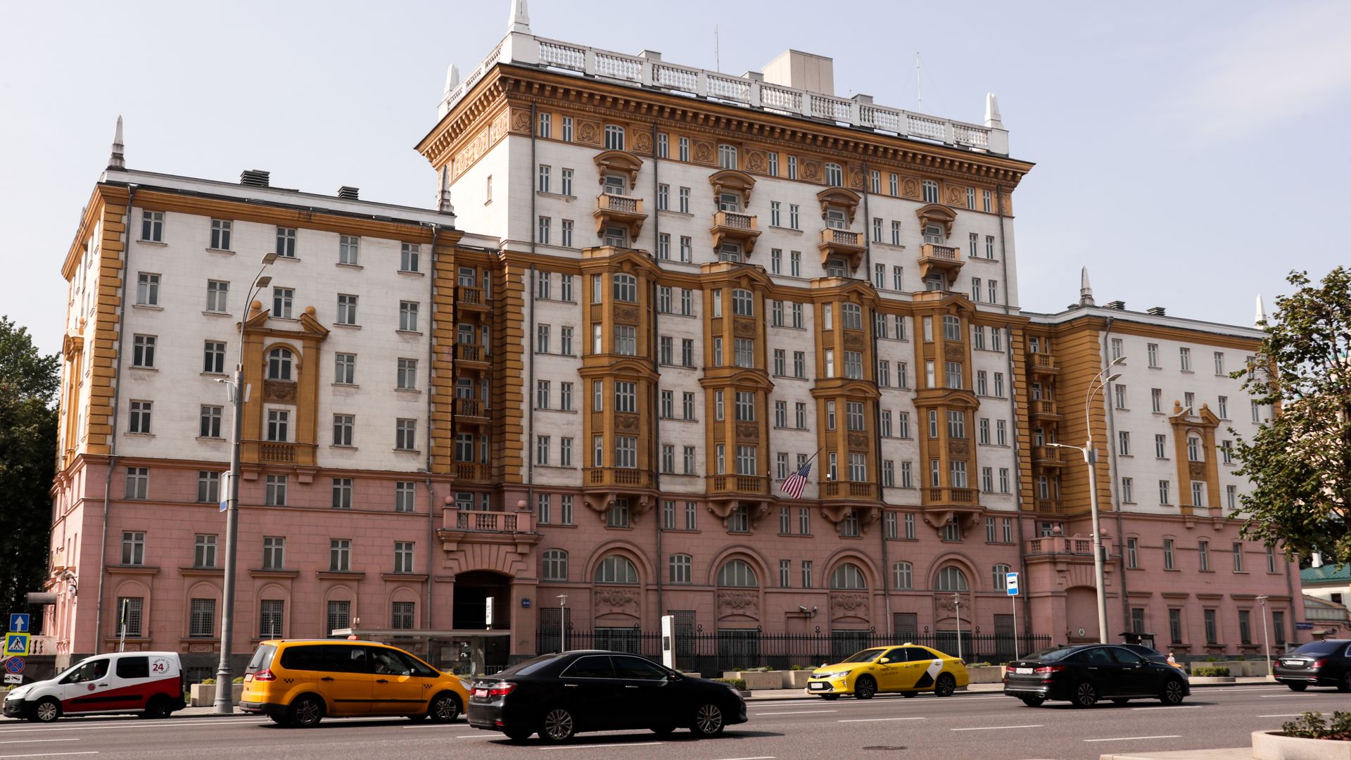 The U.S. embassy in Moscow in August 2021.
