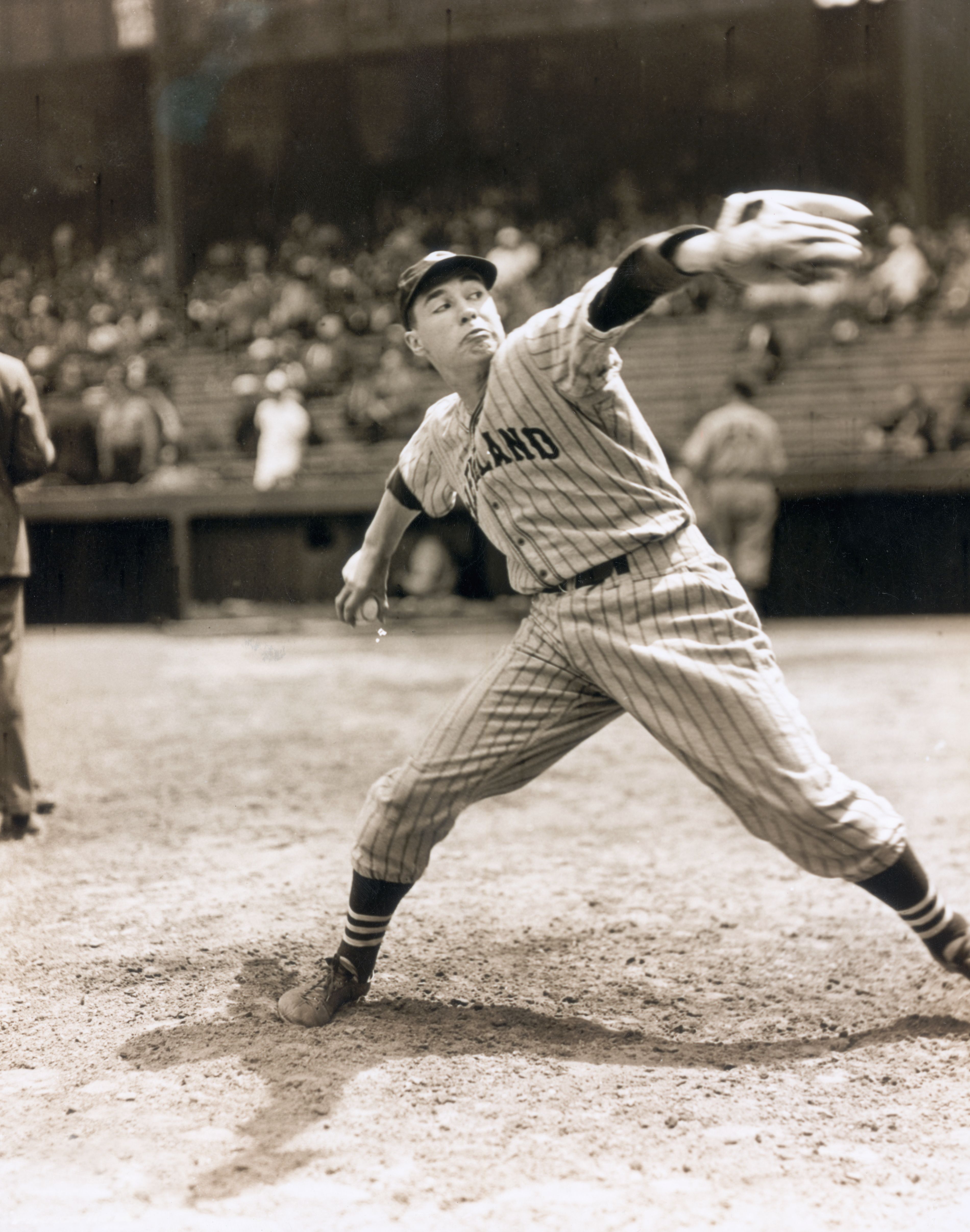 Bob Feller pitching