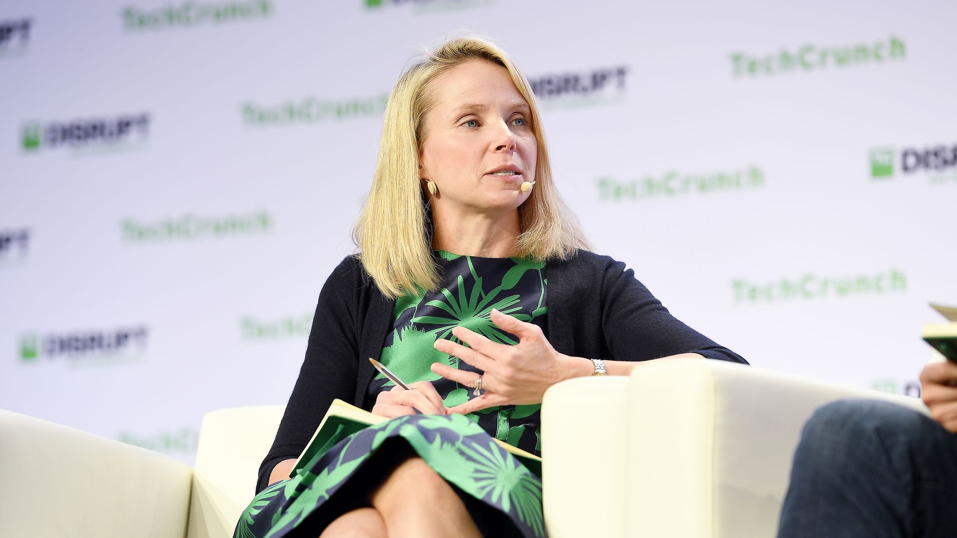 Marissa Mayer at a TechCrunch conference.