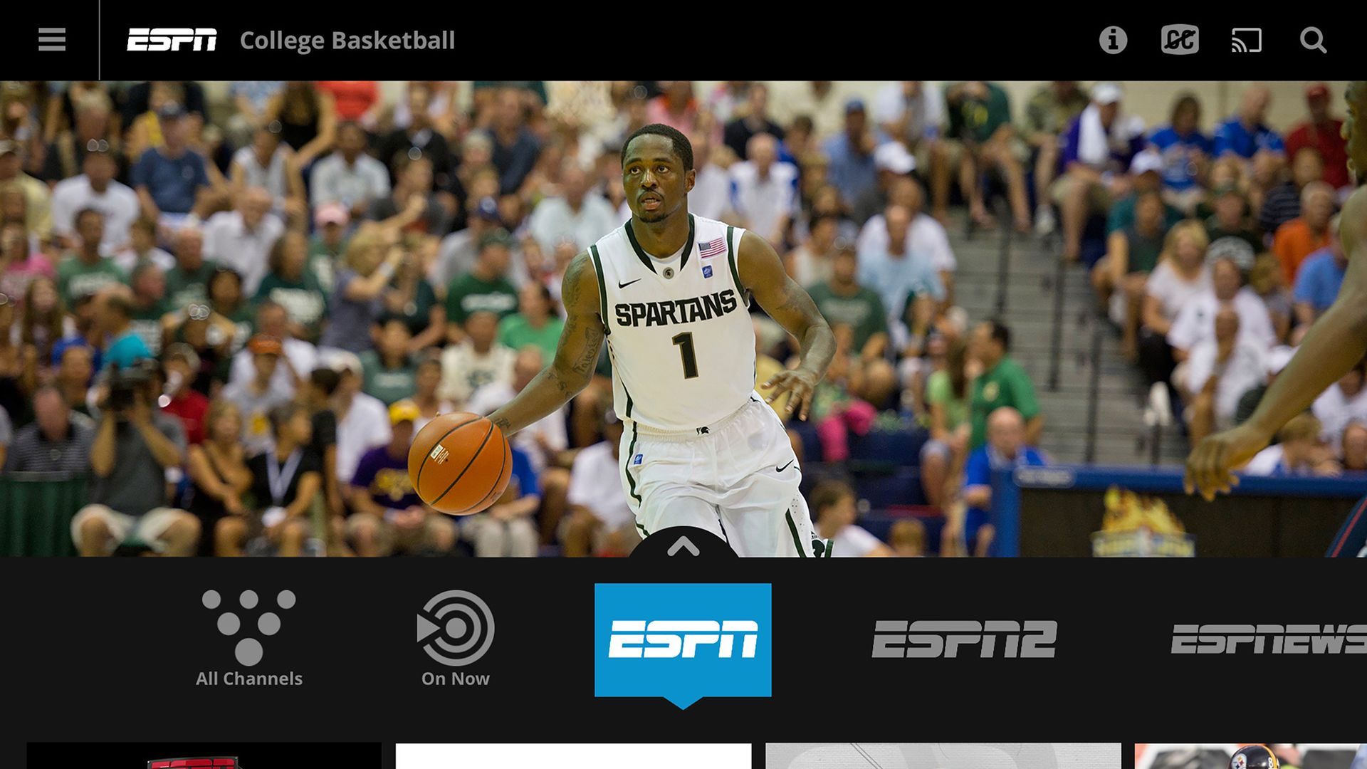 Screenshot of NCAA basketball. 