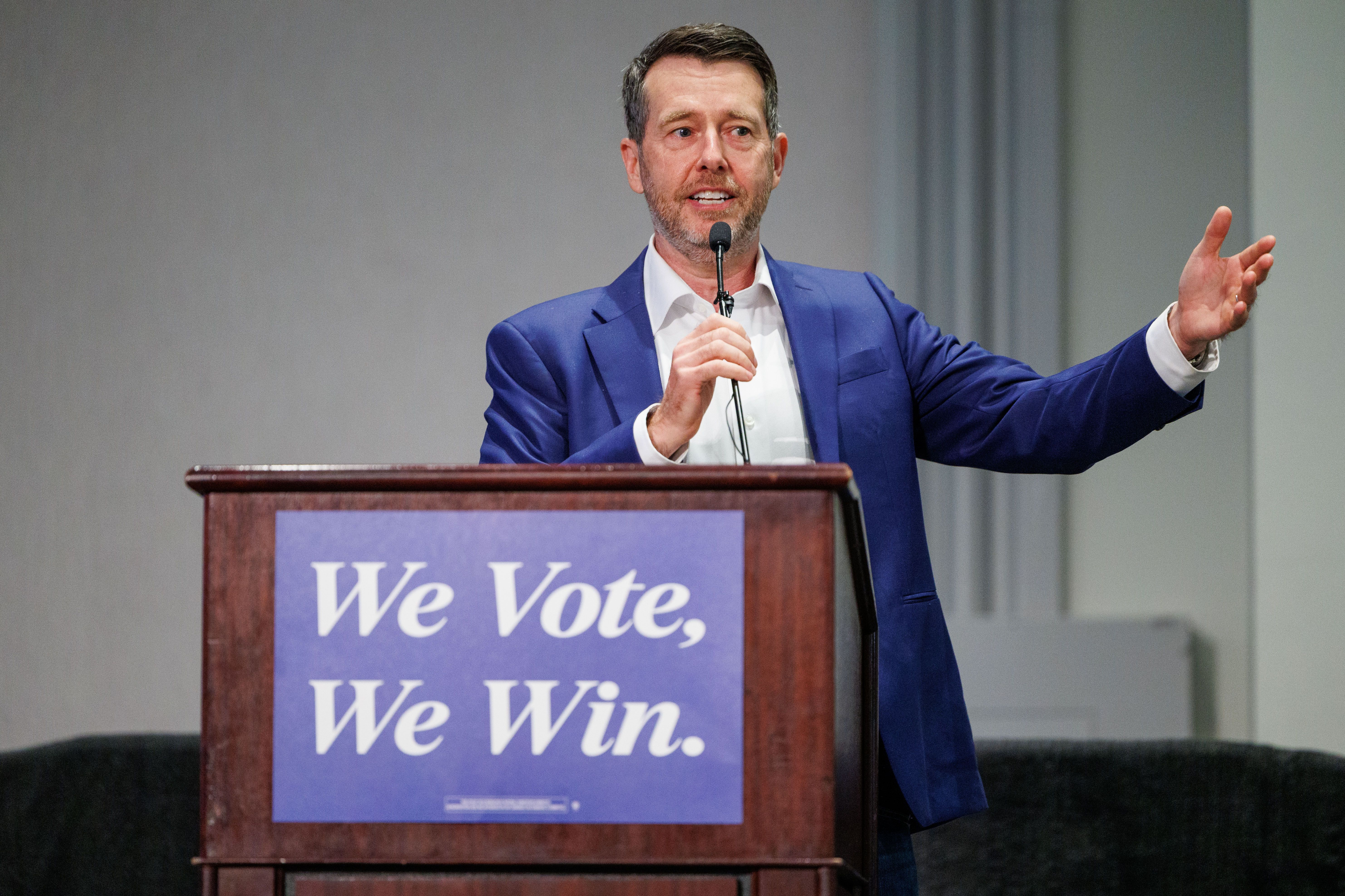 David Plouffe speaks at a breakfast on the sidelines of last year's Democratic National Convention in Chicago.