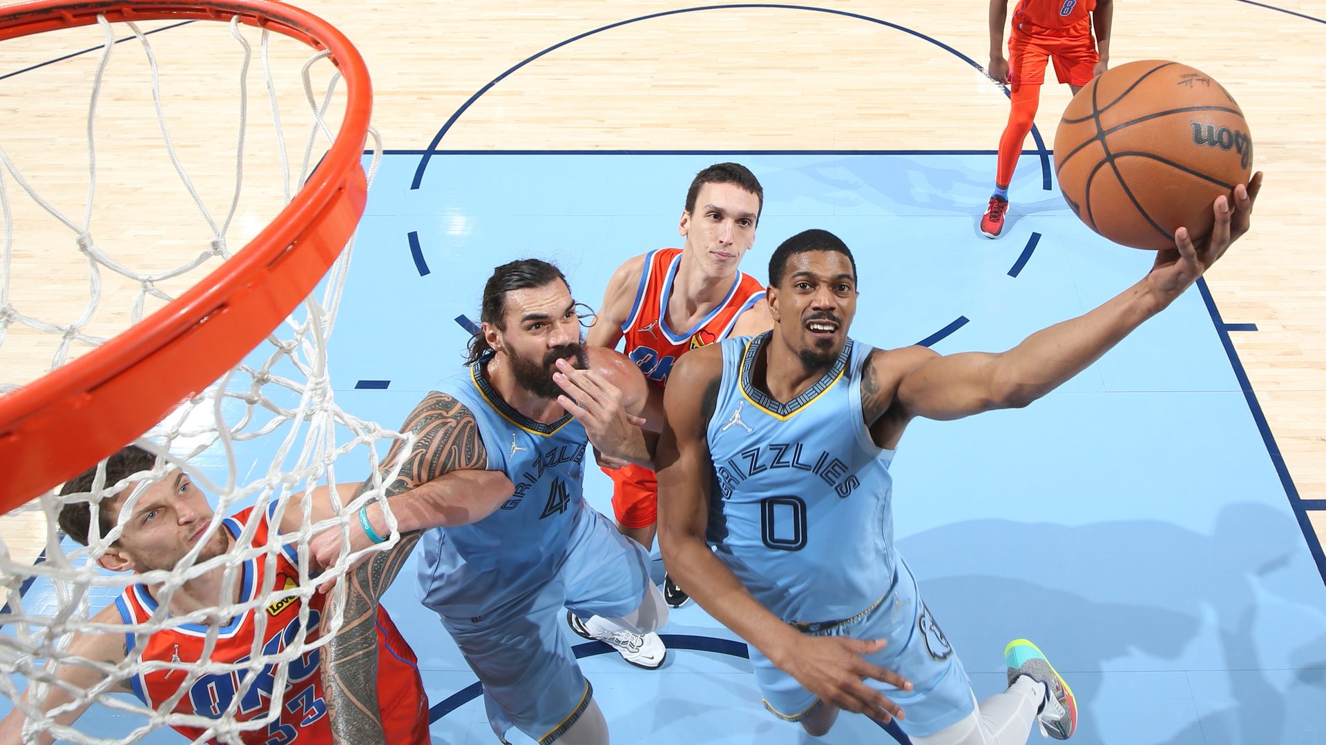 DeAnthony Melton #0 of the Memphis Grizzlies shoots the ball against the Oklahoma City Thunder on December 2, 2021 at FedExForum in Memphis, Tennessee. 