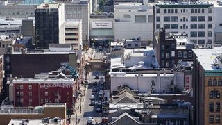 The Fashion District shopping center where the Philadelphia 76ers hope to build a new arena.