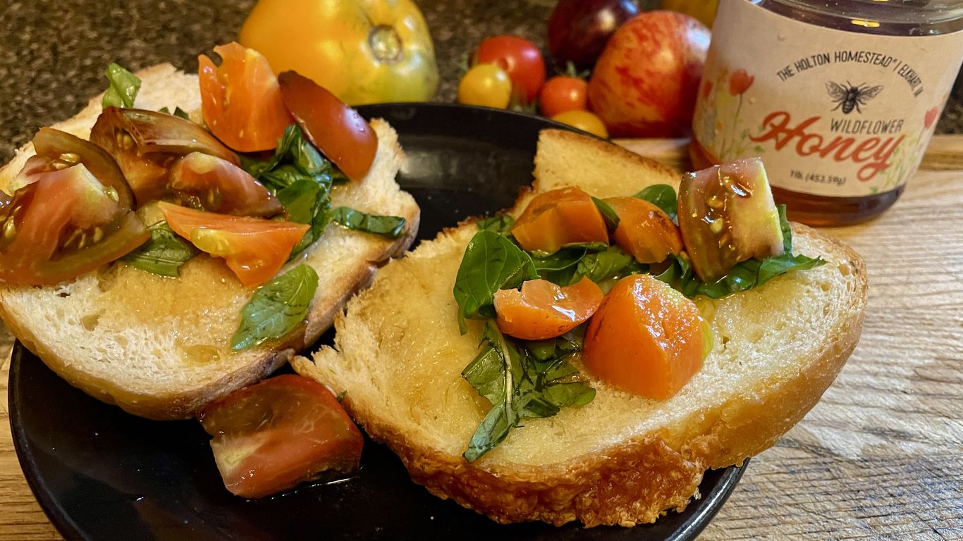Honey, basil and heirloom tomatoes make this meal
