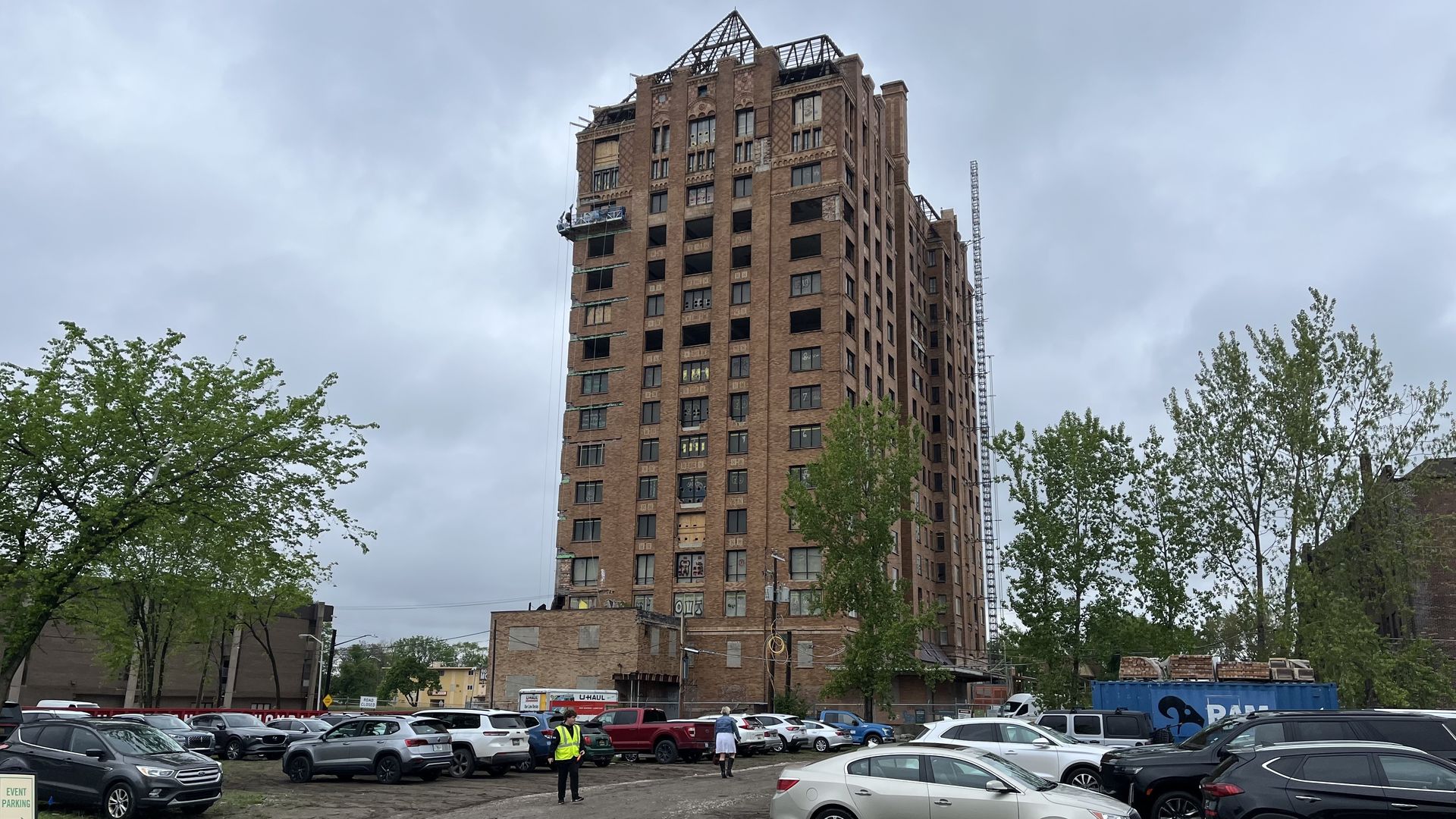 An exterior view of Lee Plaza on May 13, 2025.