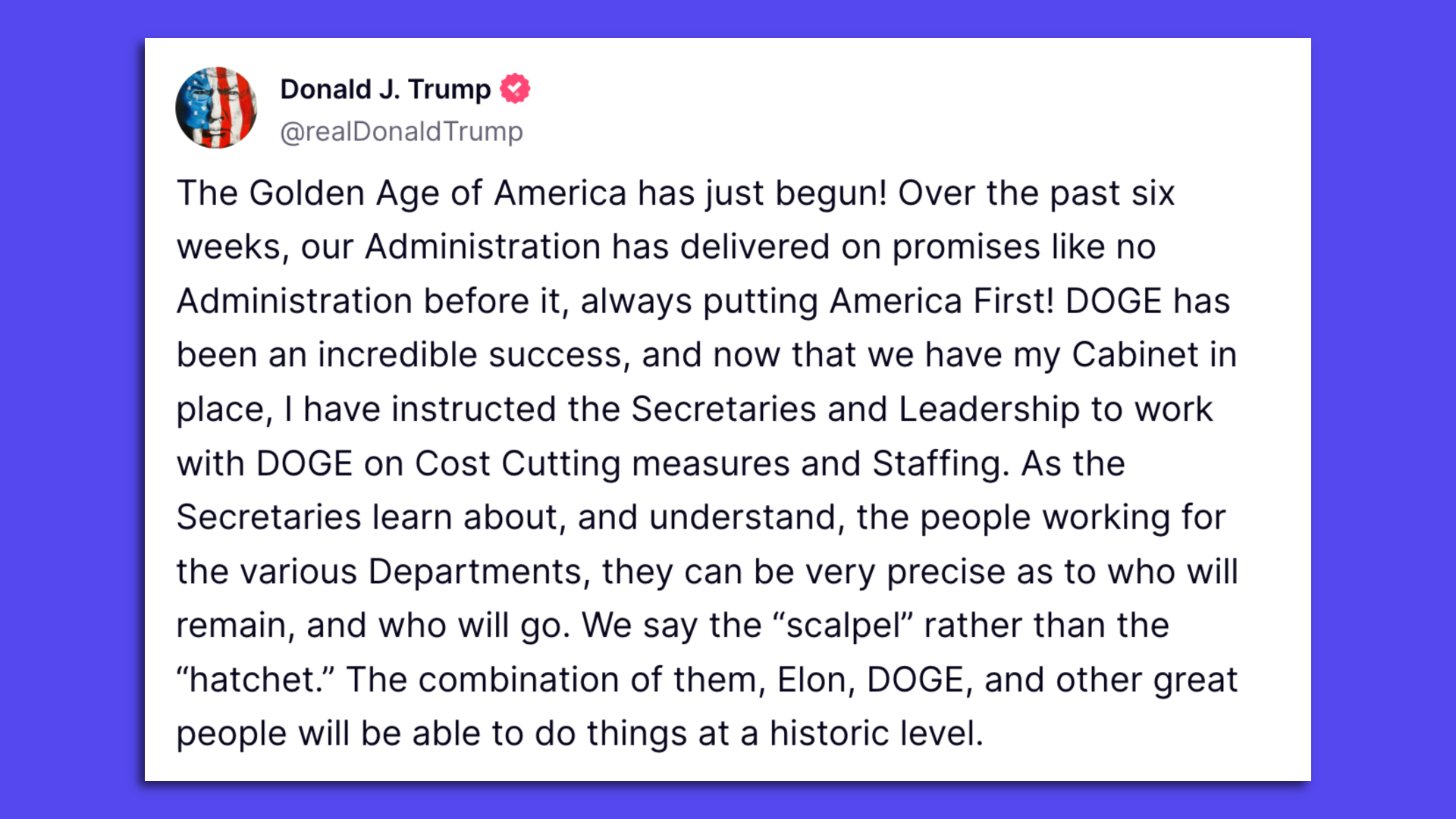 Trump Instruksikan Pemangkasan Pegawai Federal dengan Pendekatan 'Skalpel' Terhadap Elon Musk