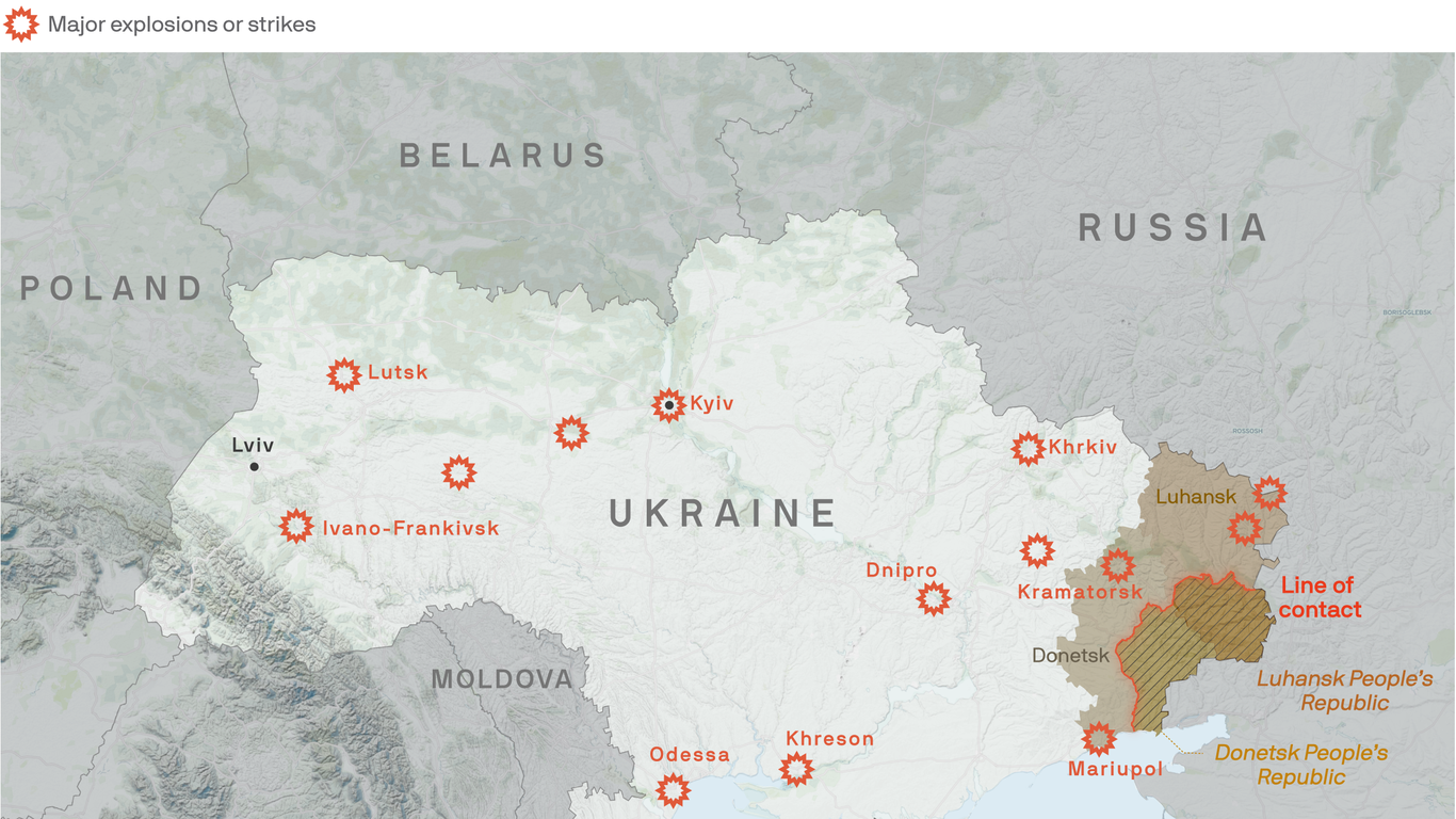 Mapping Russia’s invasion of Ukraine