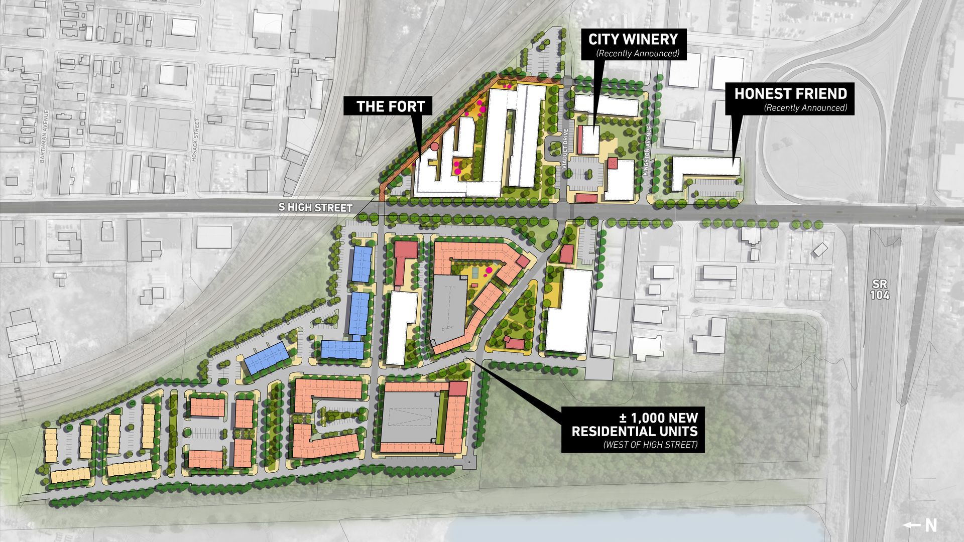 A map of the planned Steelton Village development