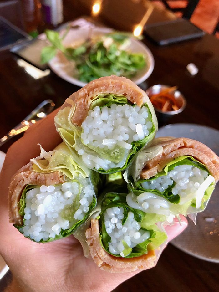 Pho @ NoDa spring rolls