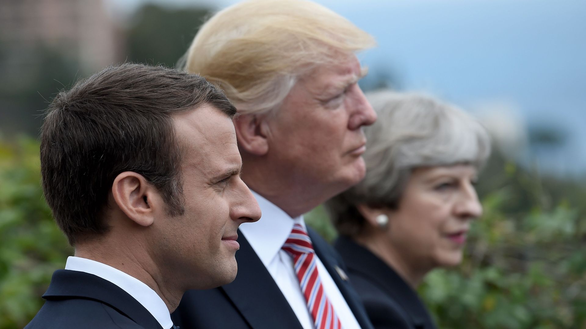 Macron, Trump, May