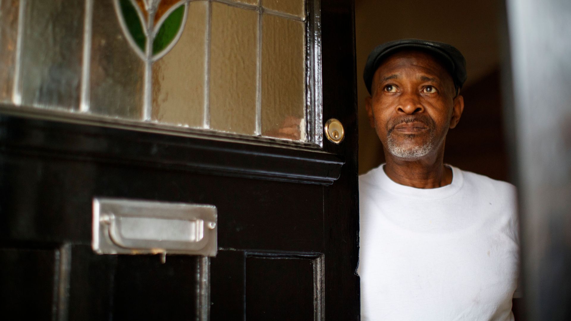 Jamaica-born Anthony, a “Windrush” immigrant, at his home in the UK 