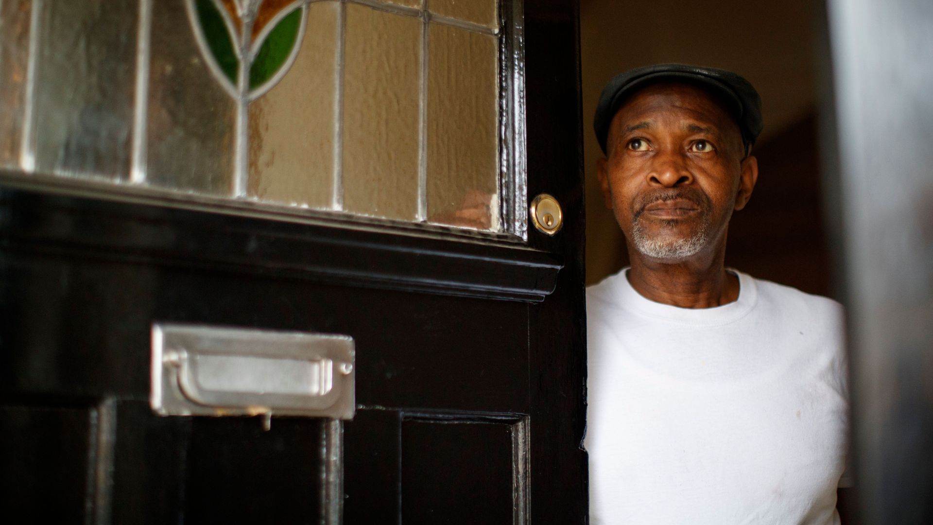 Jamaica-born Anthony, a “Windrush” immigrant, at his home in the UK