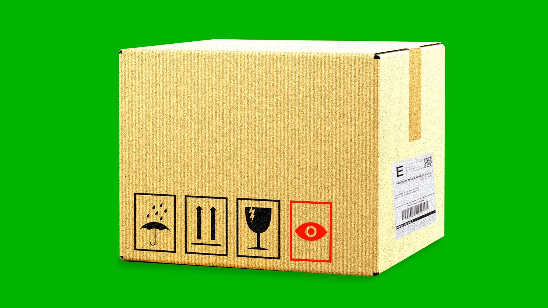 Drawing of a boxed package. 