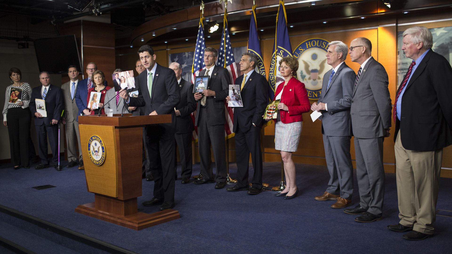 House Republicans at a news conference about opioids