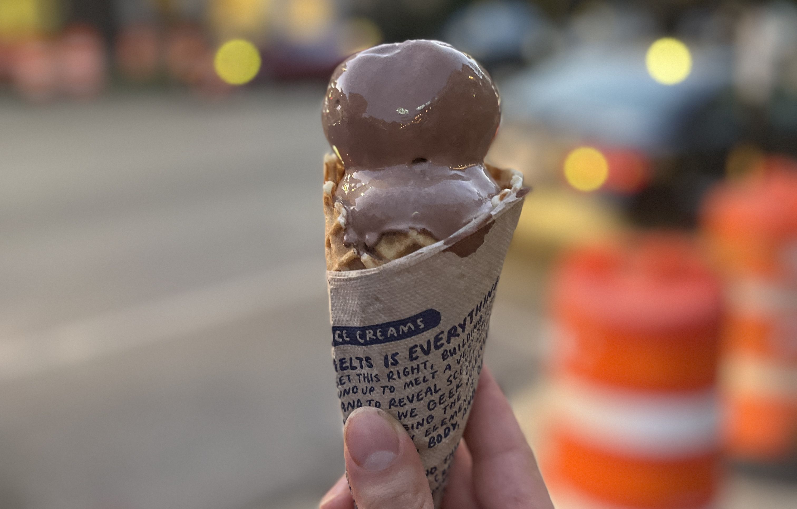 chocolate ice cream cone