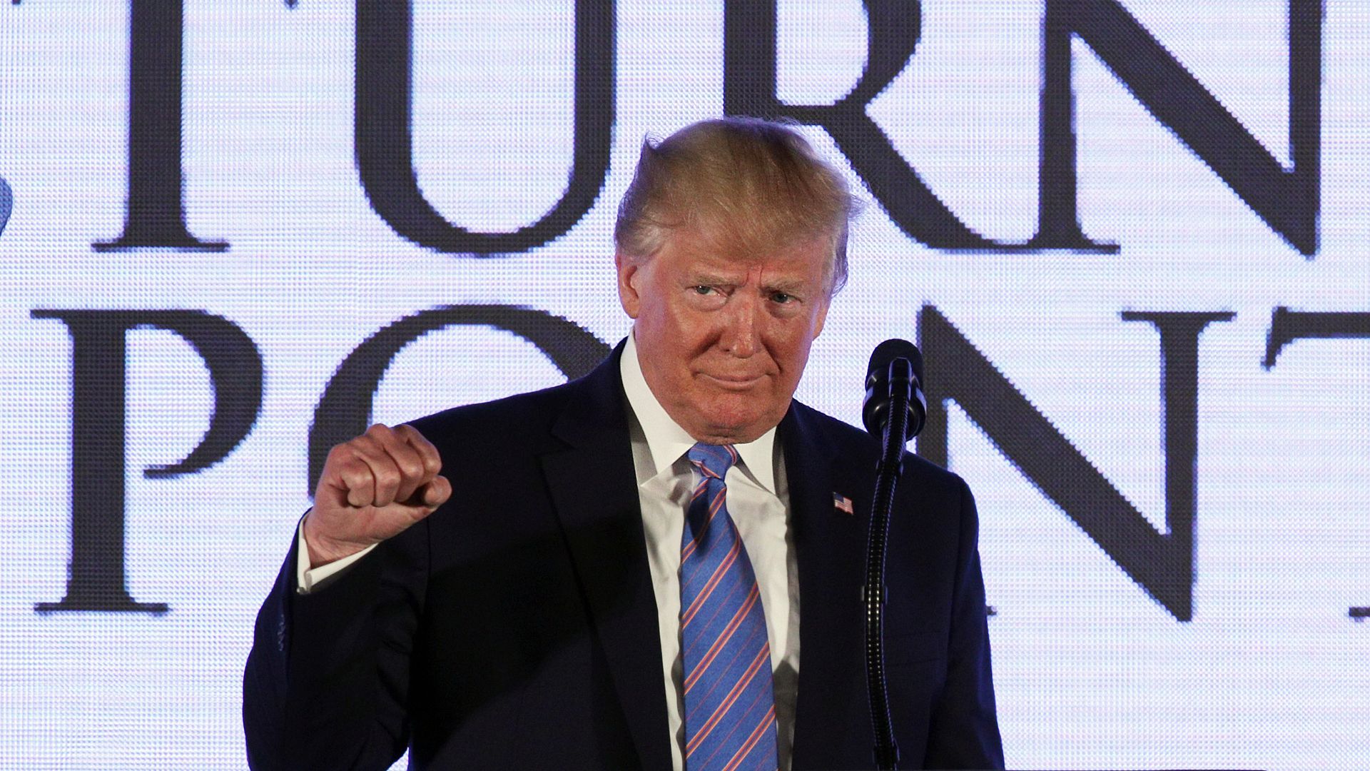 . President Donald Trump addresses the Teen Student Action Summit July 23.