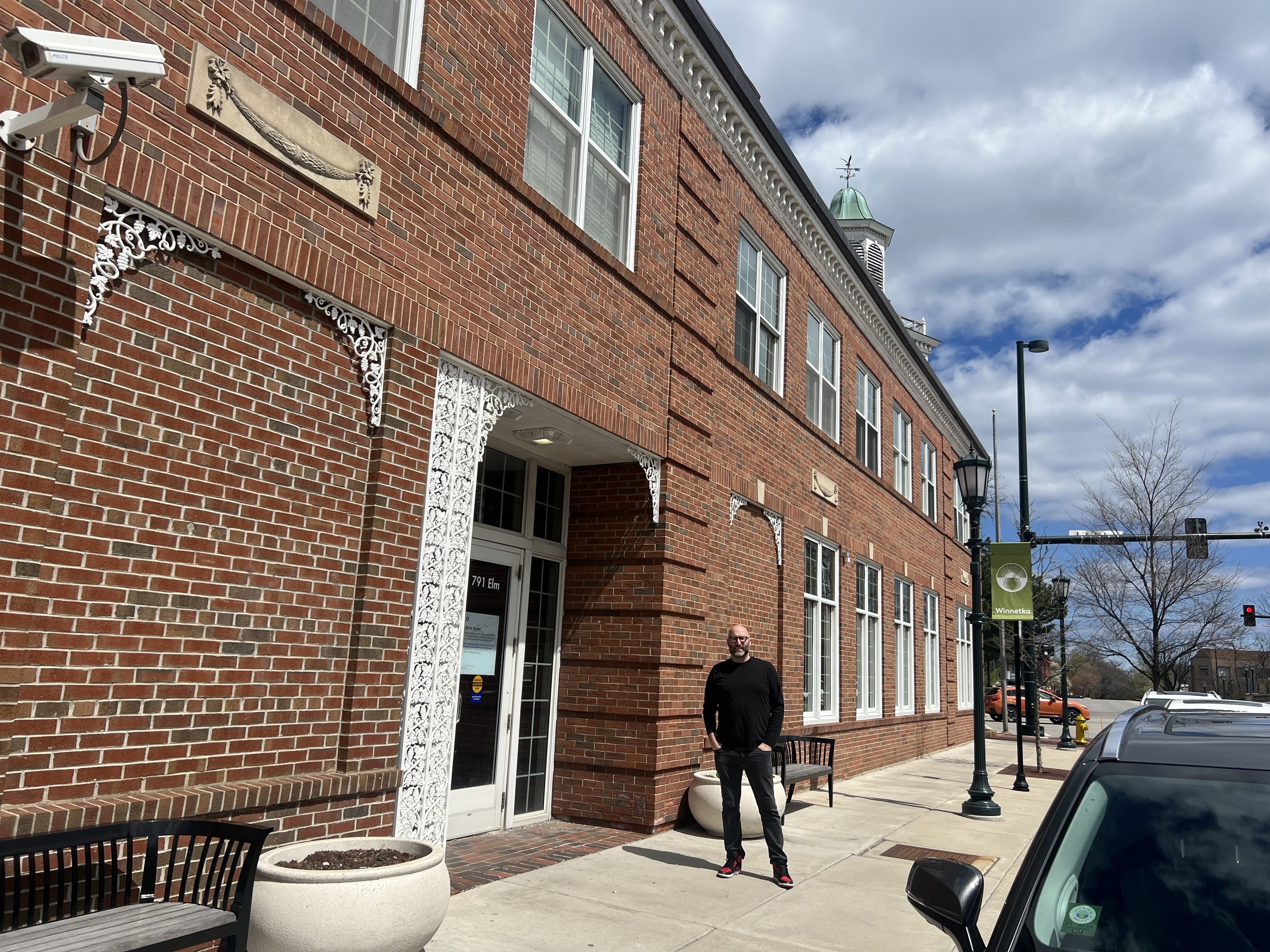 Guy in front of building