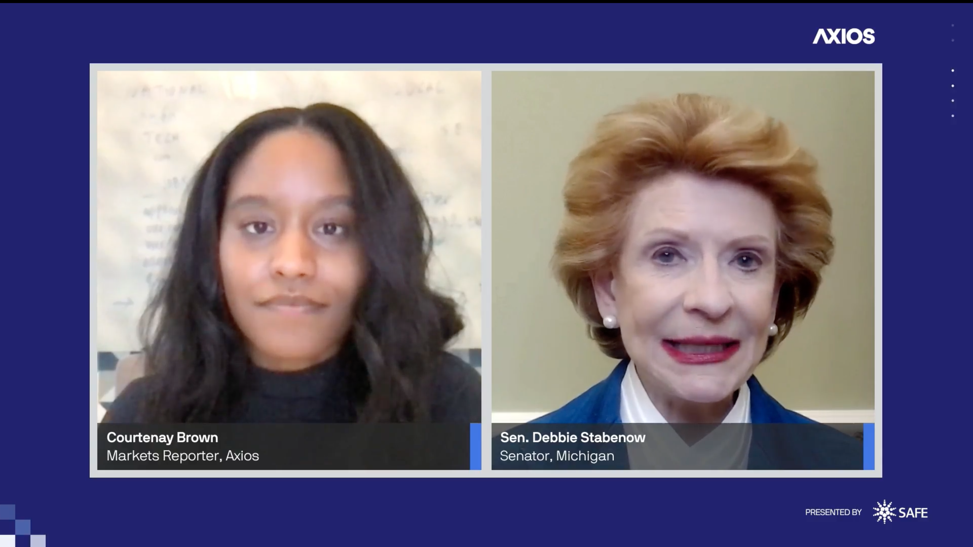 Courtenay Brown and Debbie Stabenow