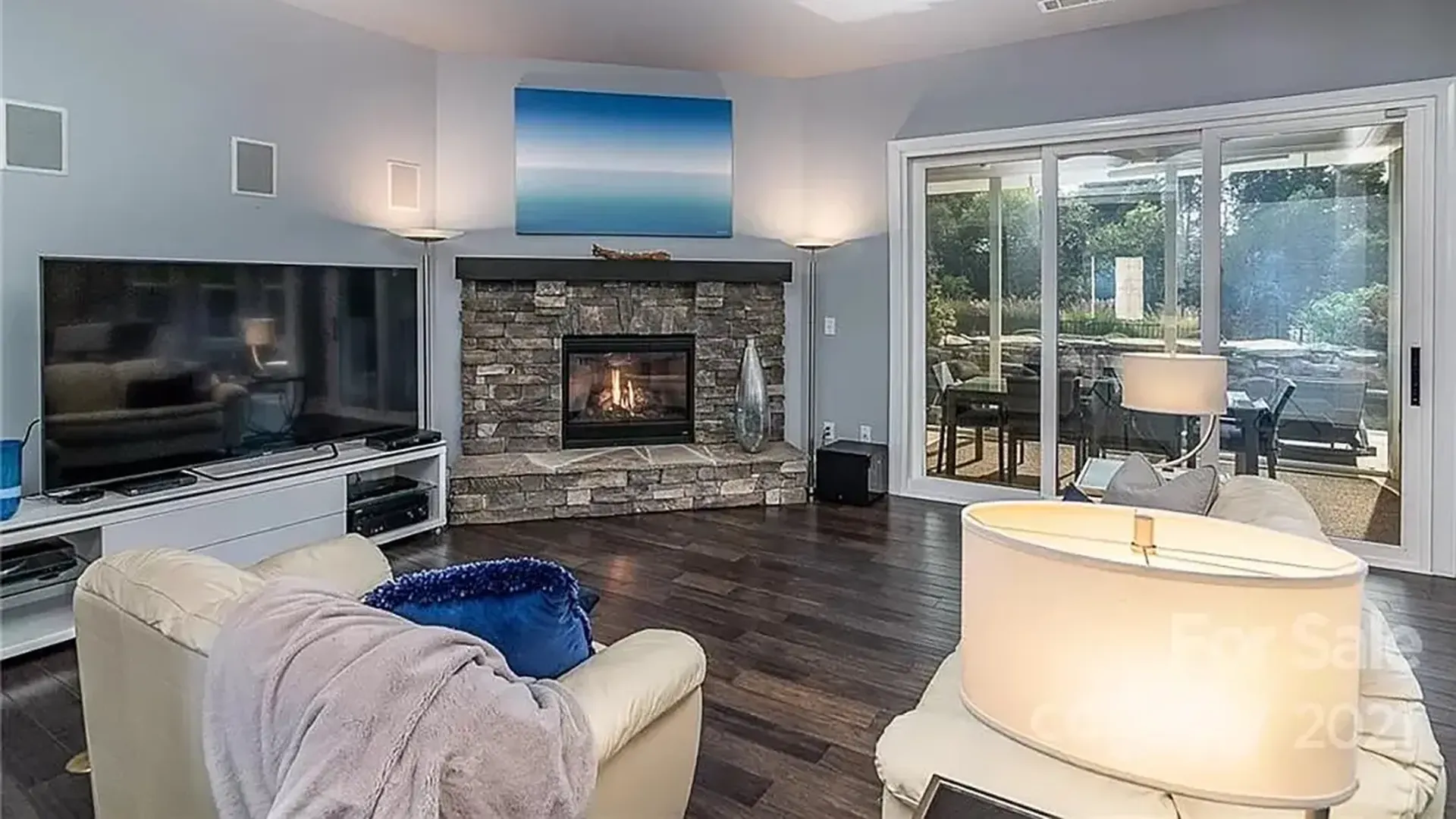 Curtis Samuel's new Charlotte home living room