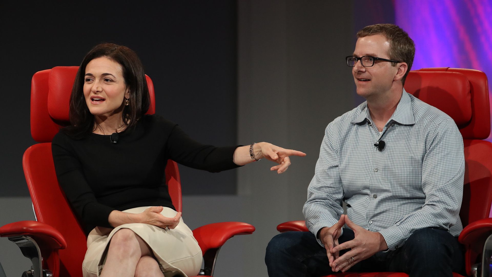 Sheryl Sandberg and Mike Schroepfer of Facebook