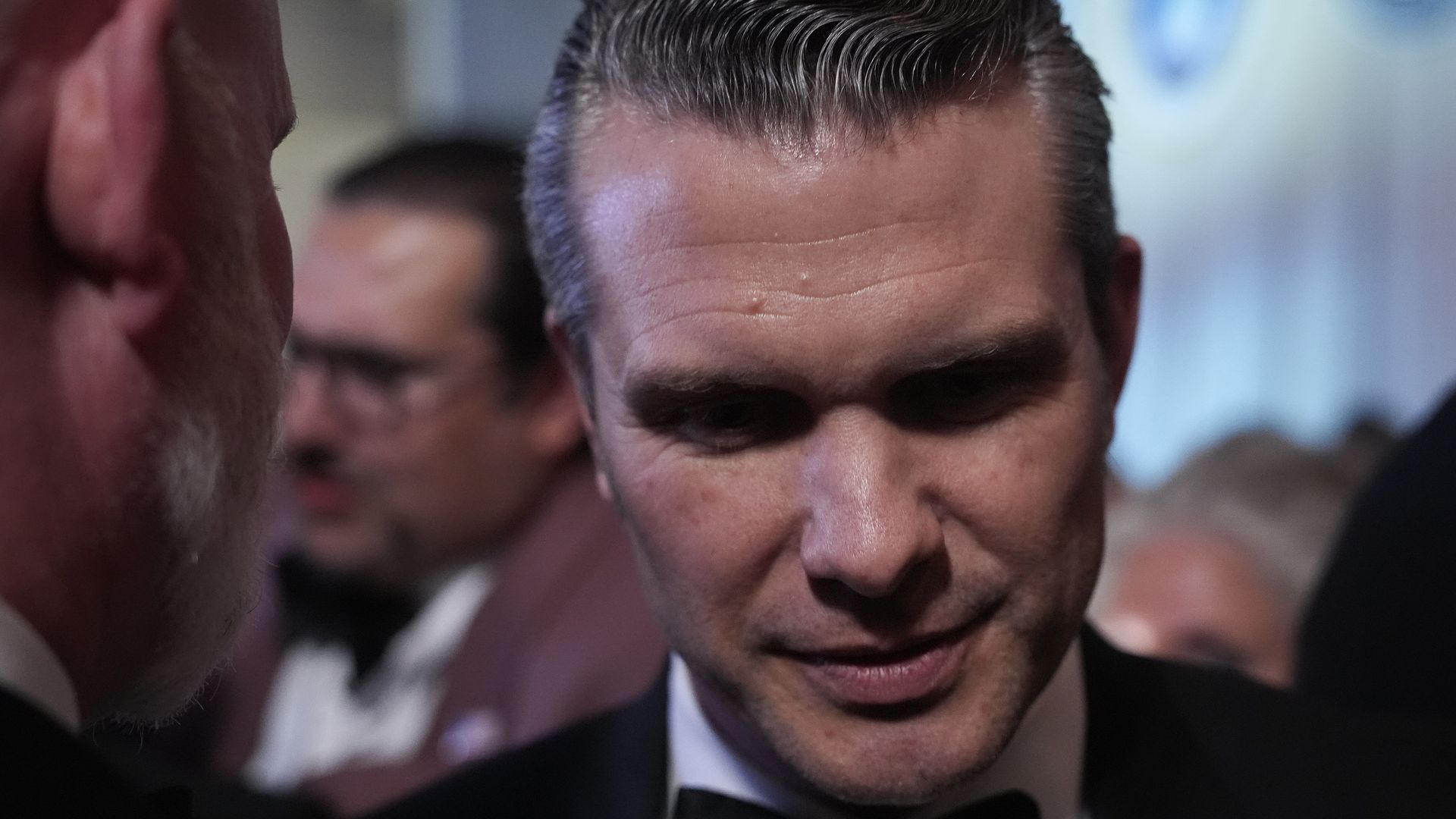 Defense secretary nominee Pete Hegseth mingles at the Commander-in-Chief Ball on January 20, 2025 in Washington, DC. President Trump attends some of the inaugural balls after taking the oath as the 47th president. 