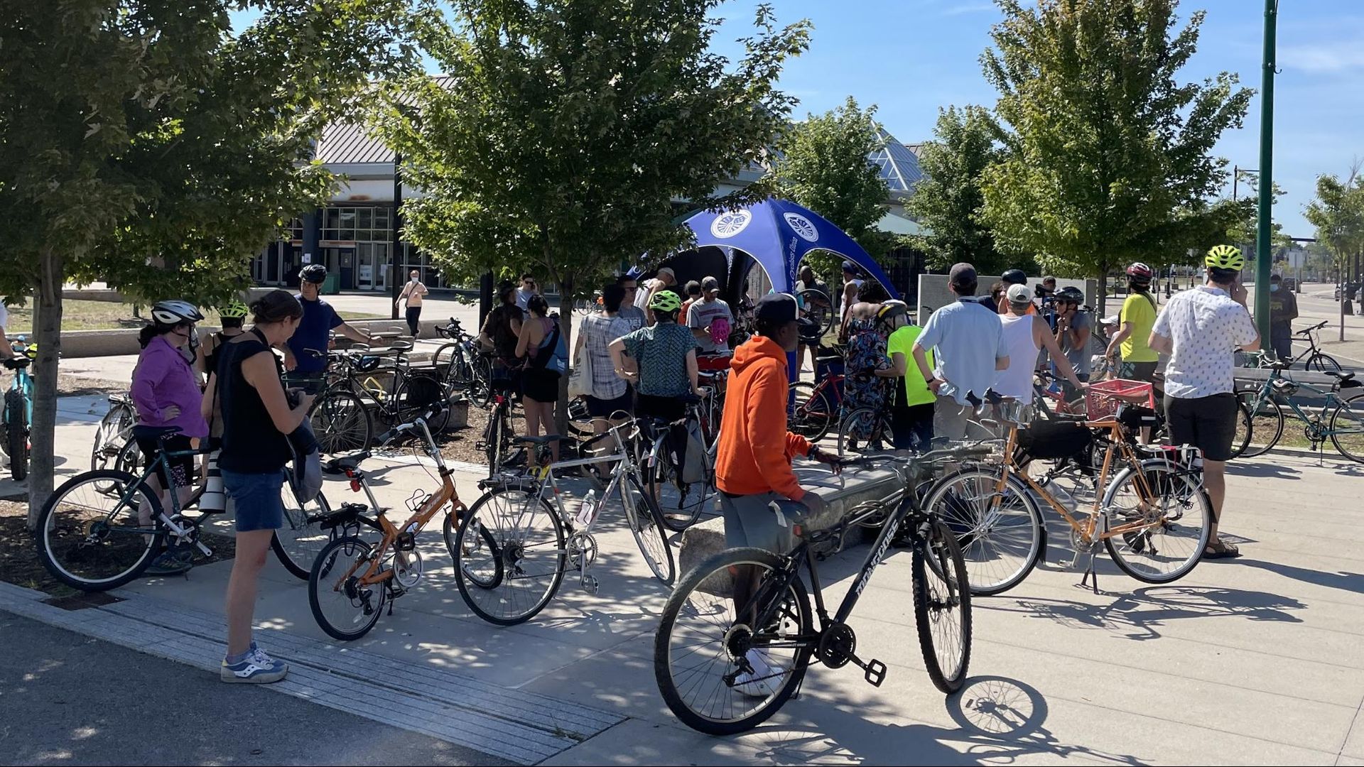 Cyclists on a ride.